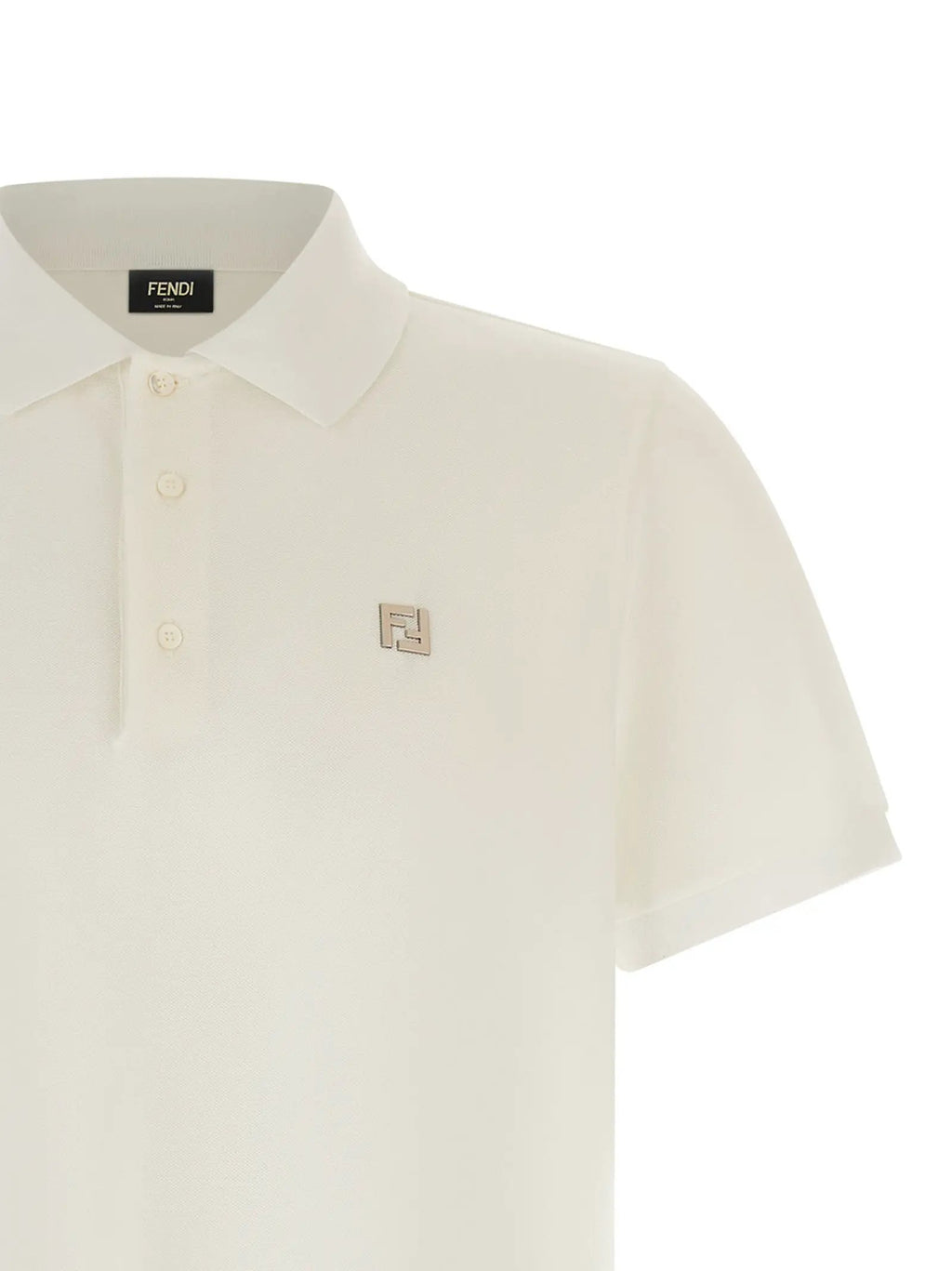 Polo Fendi en coton blanc