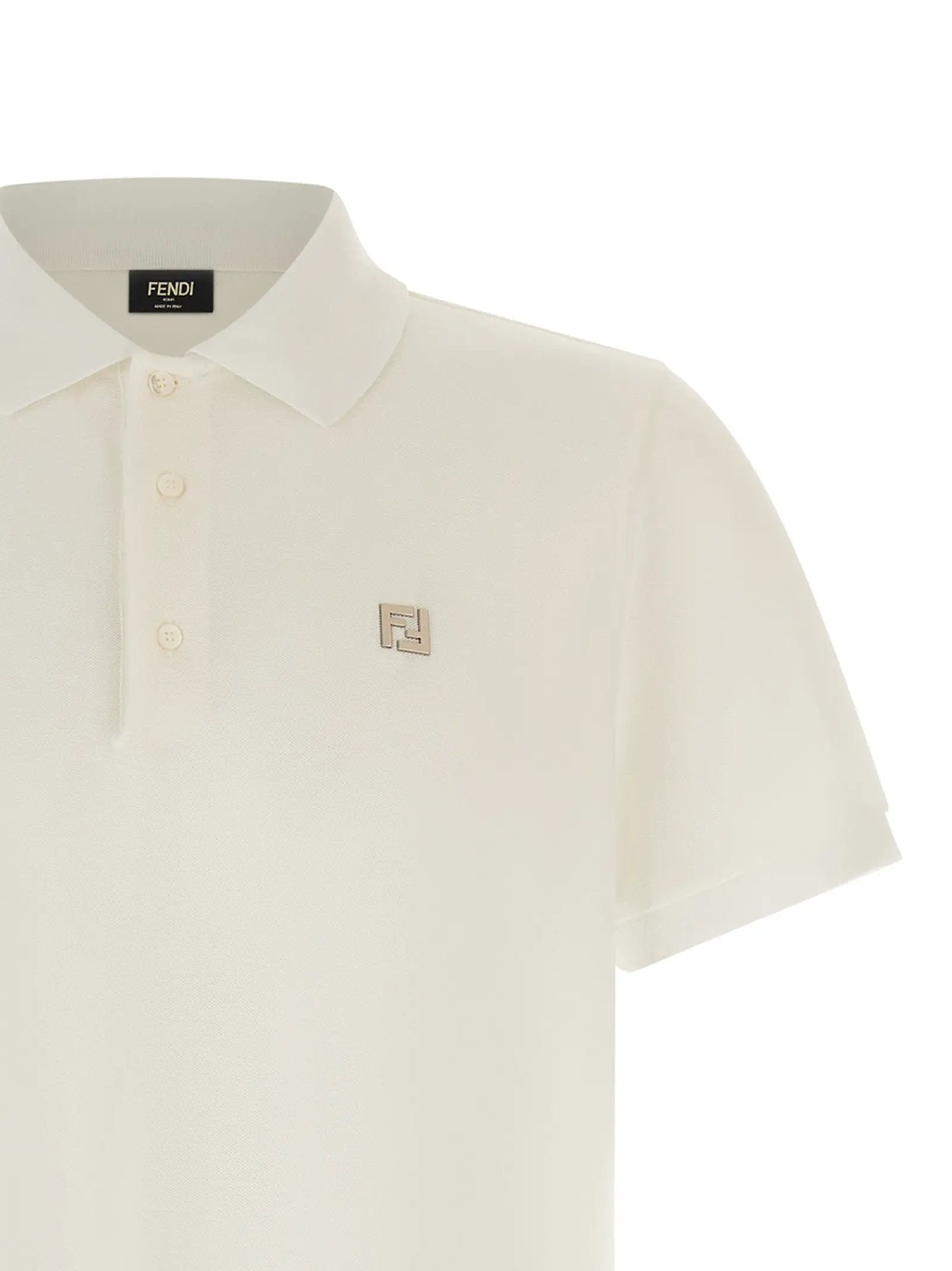Polo Fendi en coton blanc