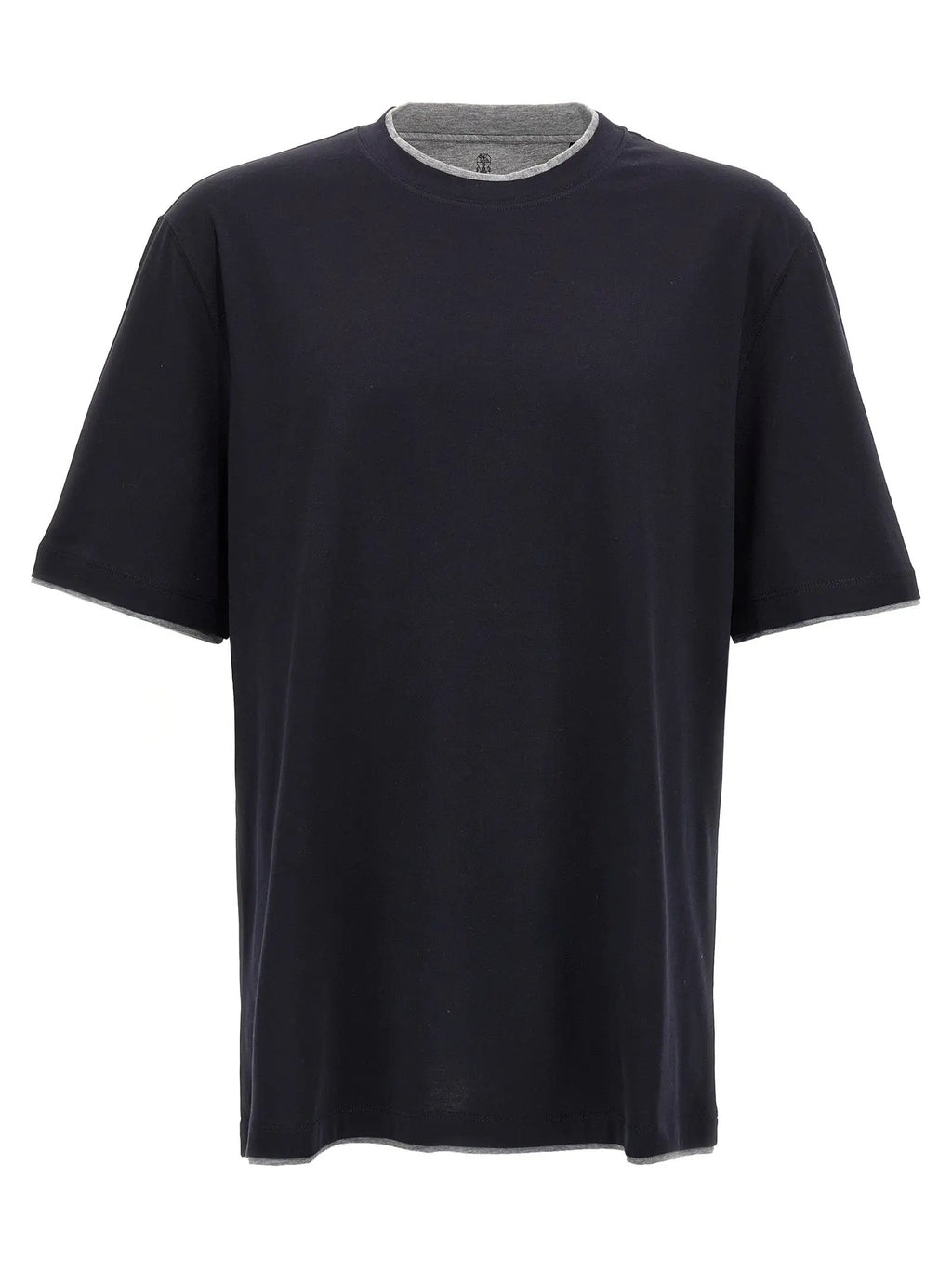 Brunello Cucinelli T-shirt en coton bleu