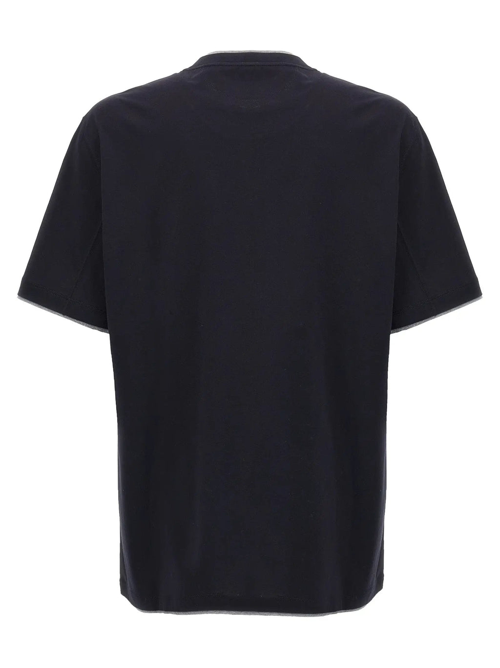Brunello Cucinelli T-shirt en coton bleu