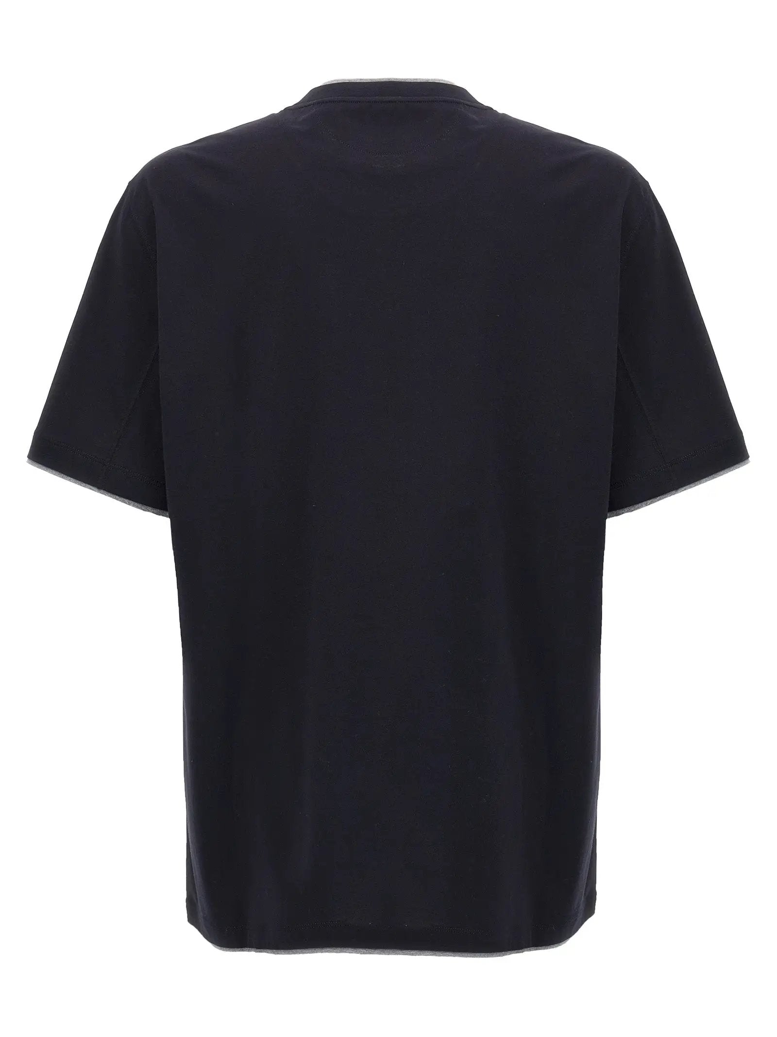 Brunello Cucinelli T-shirt en coton bleu