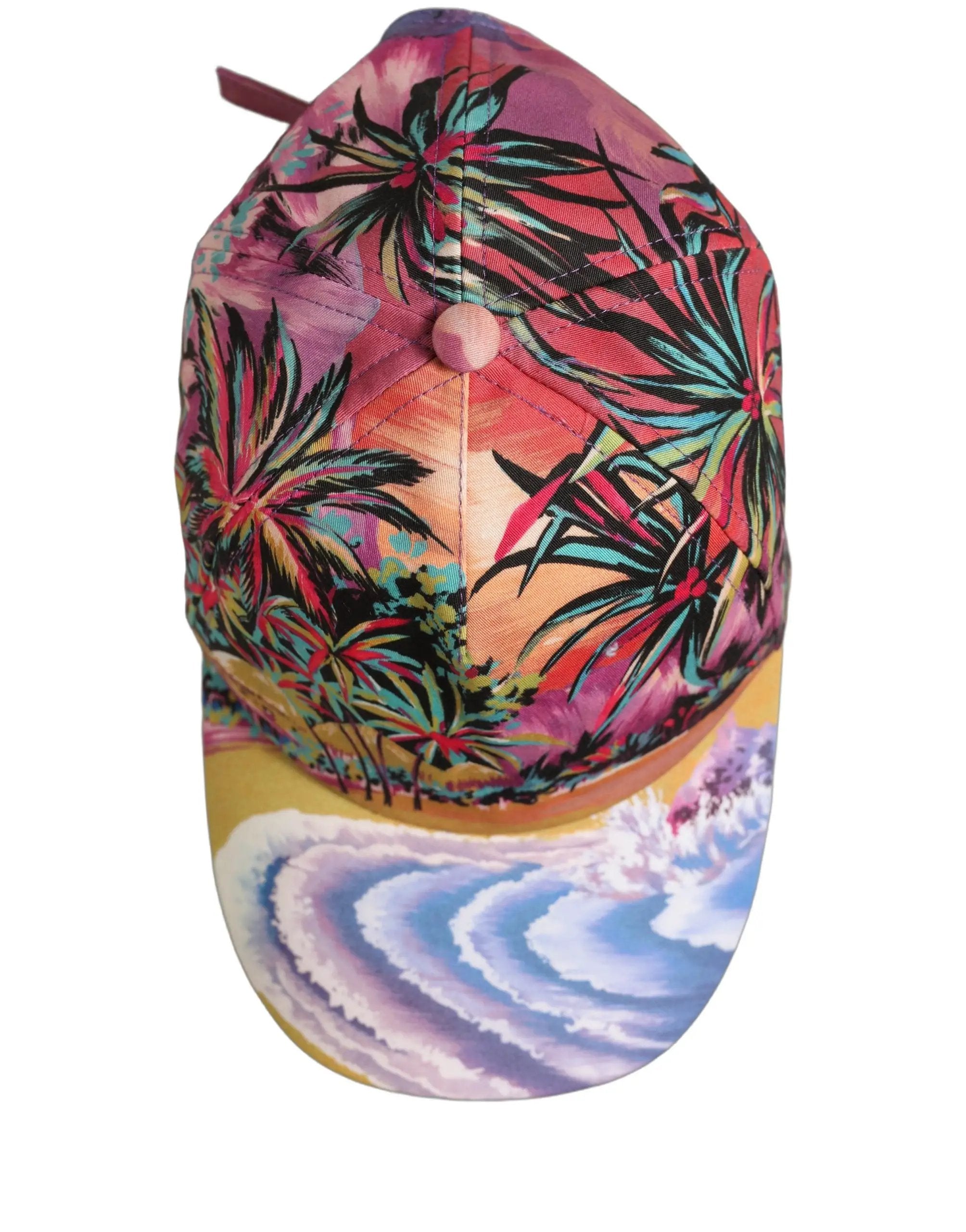 Casquette Dolce & Gabbana multicolore sur le thème tropical