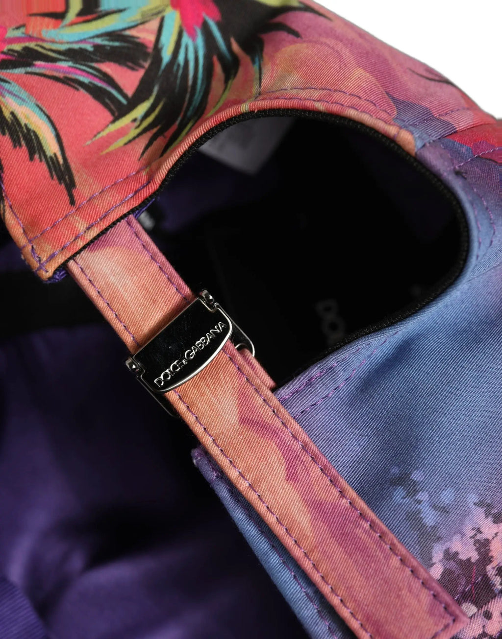 Casquette Dolce & Gabbana multicolore sur le thème tropical