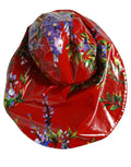 Chapeau Bob Dolce & Gabbana Large Bord Rouge Floral Brillant