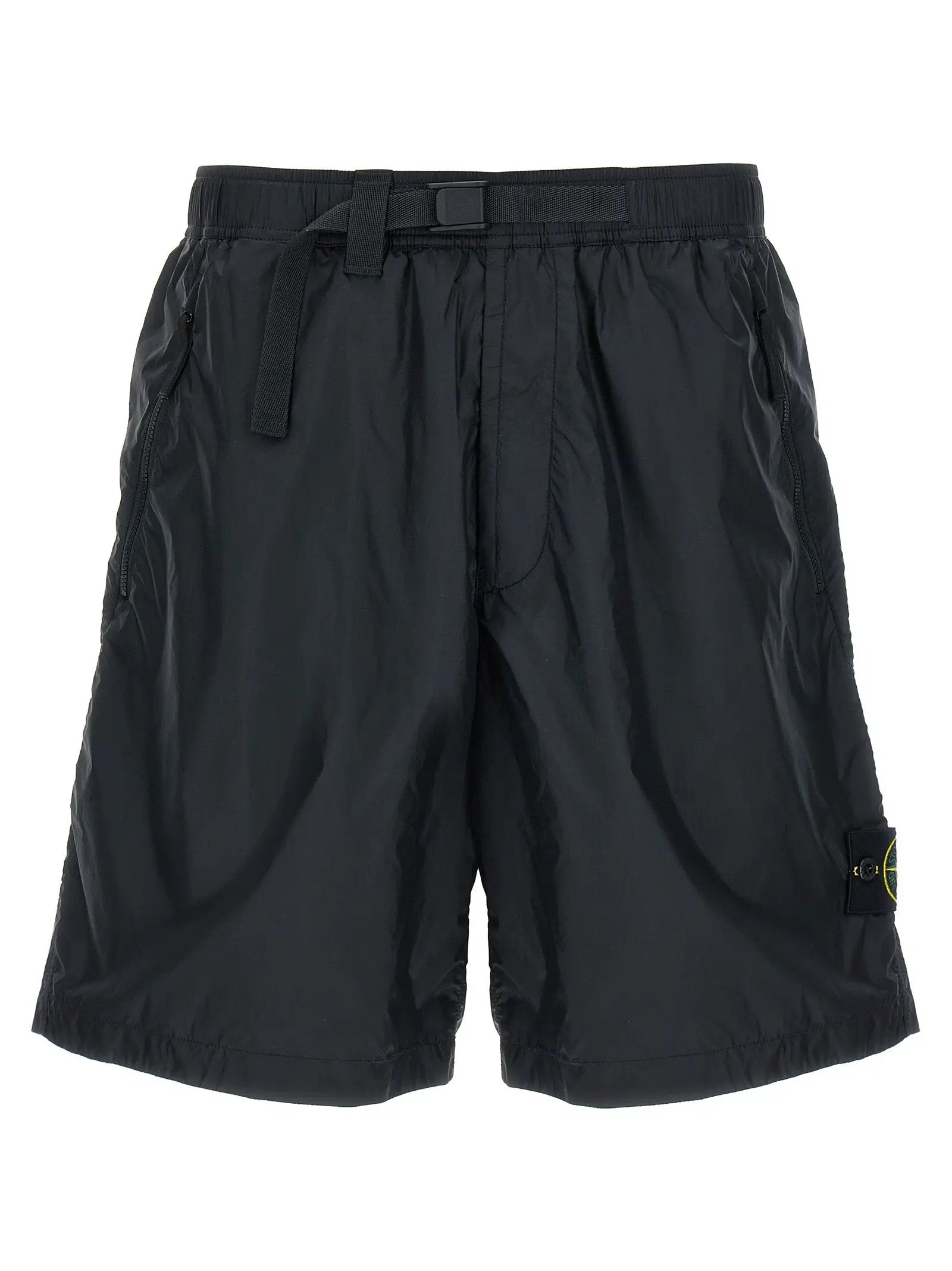 Stone Island Blue Polyamide Bermuda Shorts