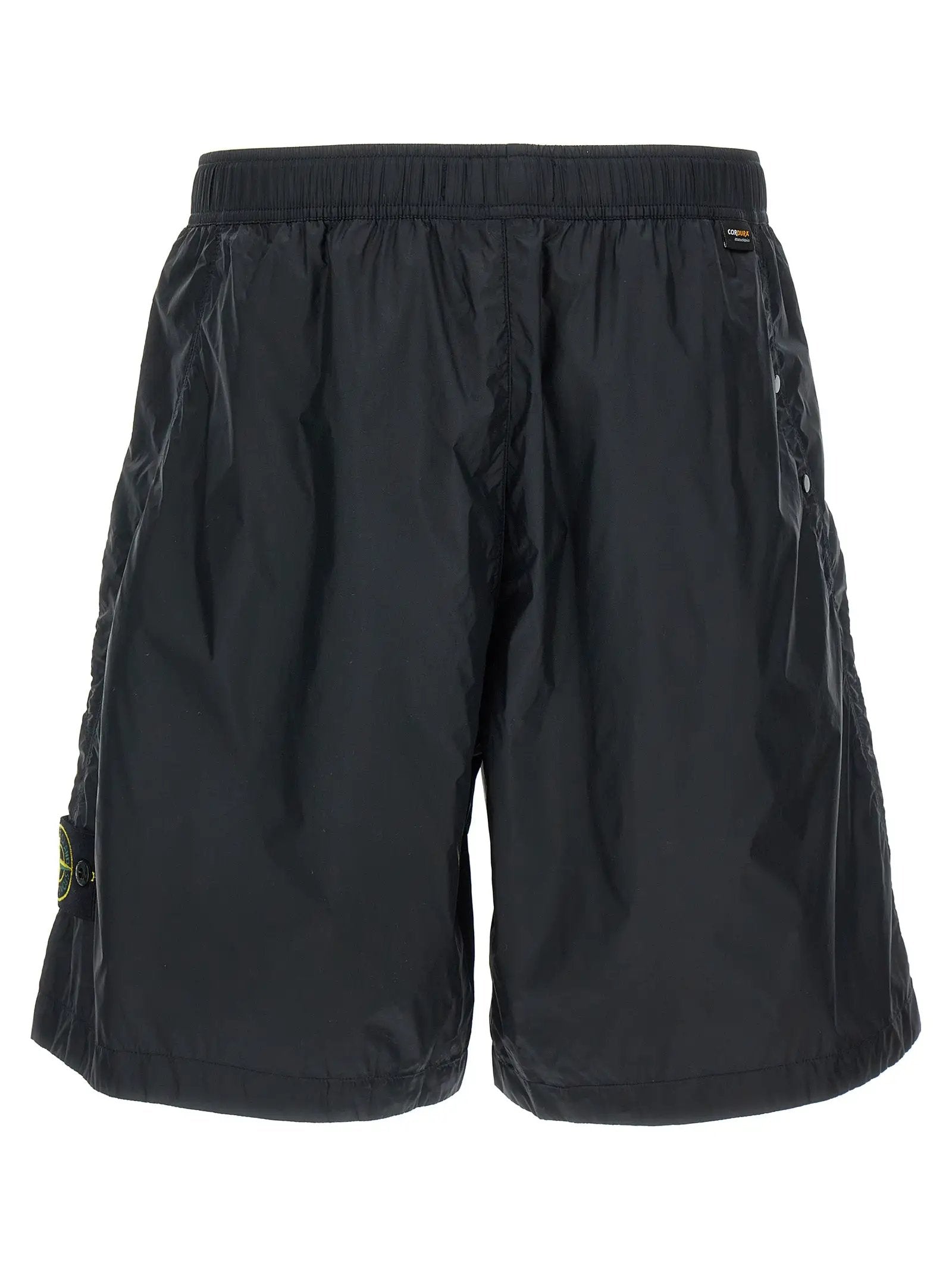 Stone Island Blue Polyamide Bermuda Shorts