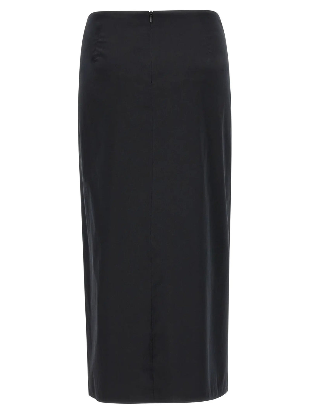 Max Mara Black Cotton Midi Skirt