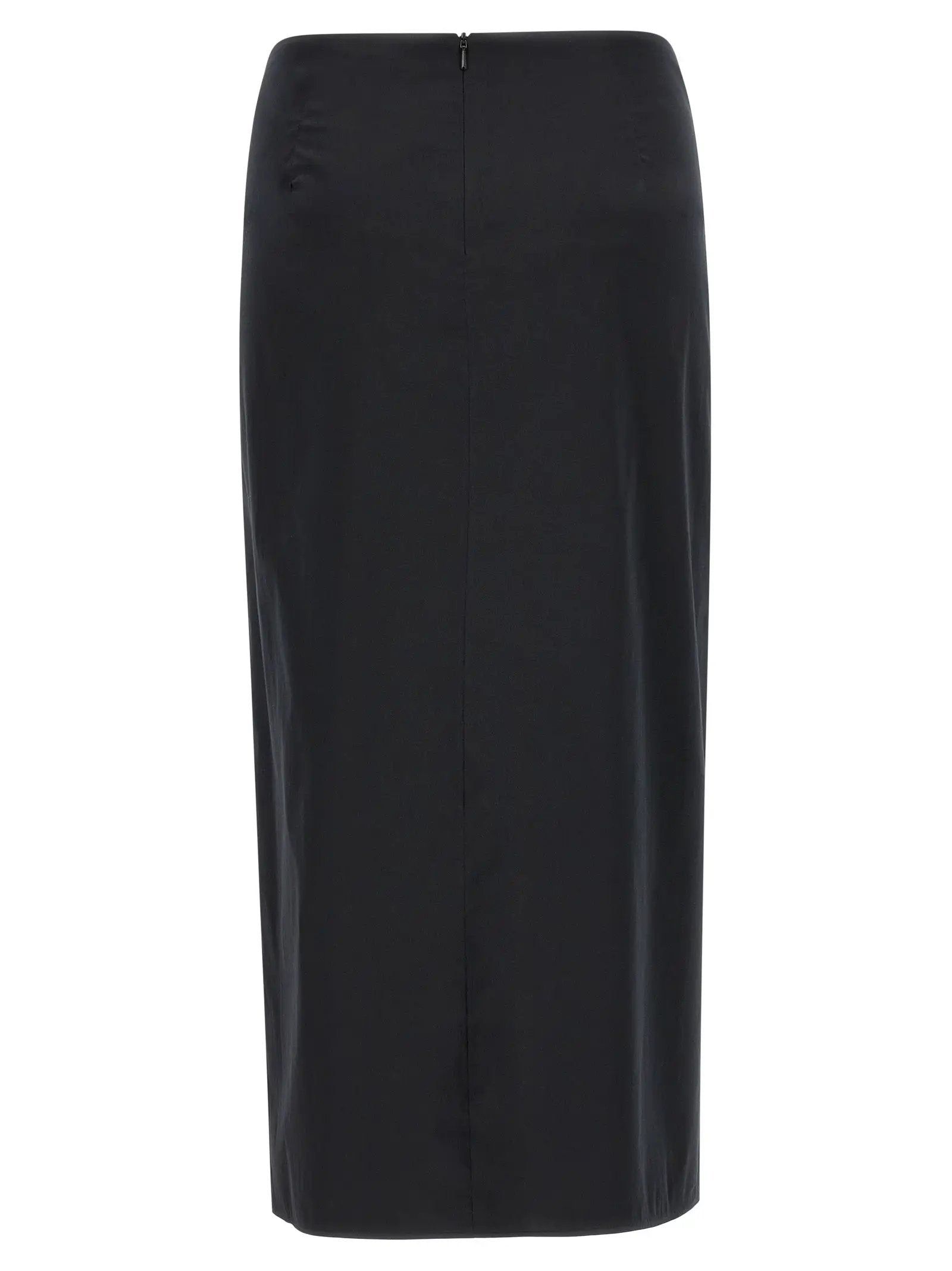 Max Mara Black Cotton Midi Skirt