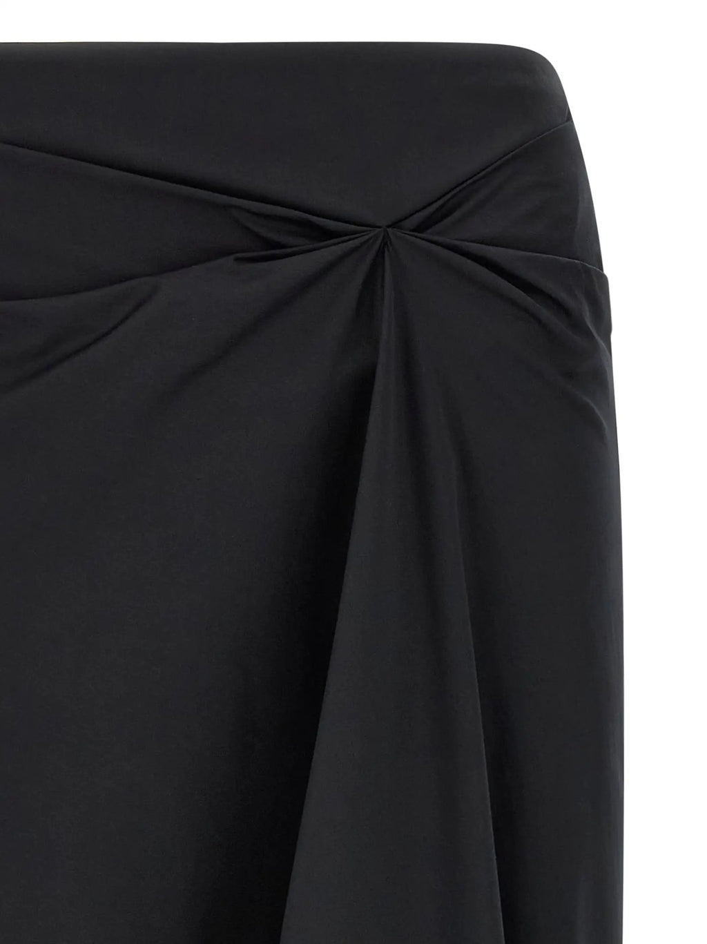 Max Mara Black Cotton Midi Skirt