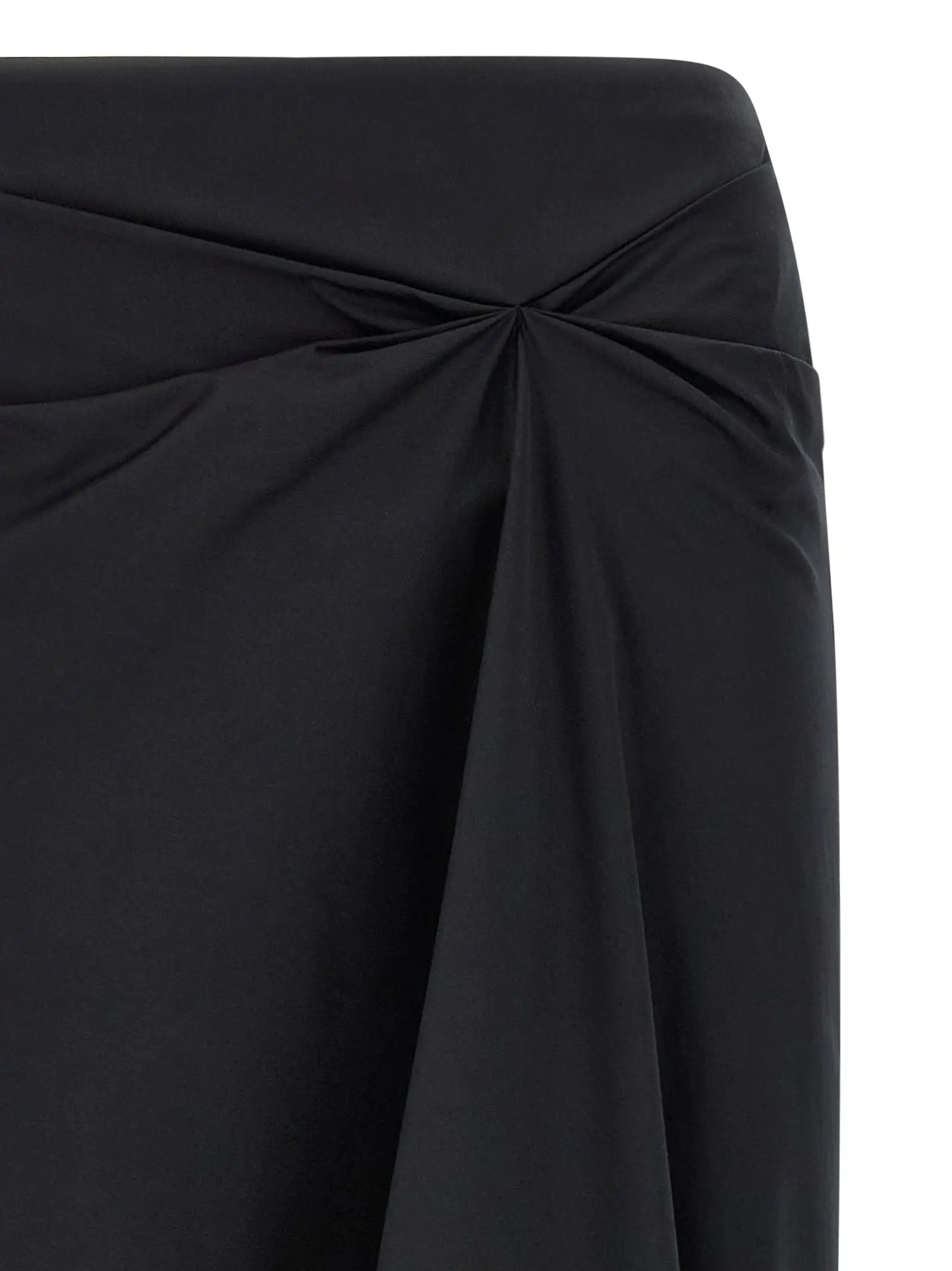Max Mara Black Cotton Midi Skirt