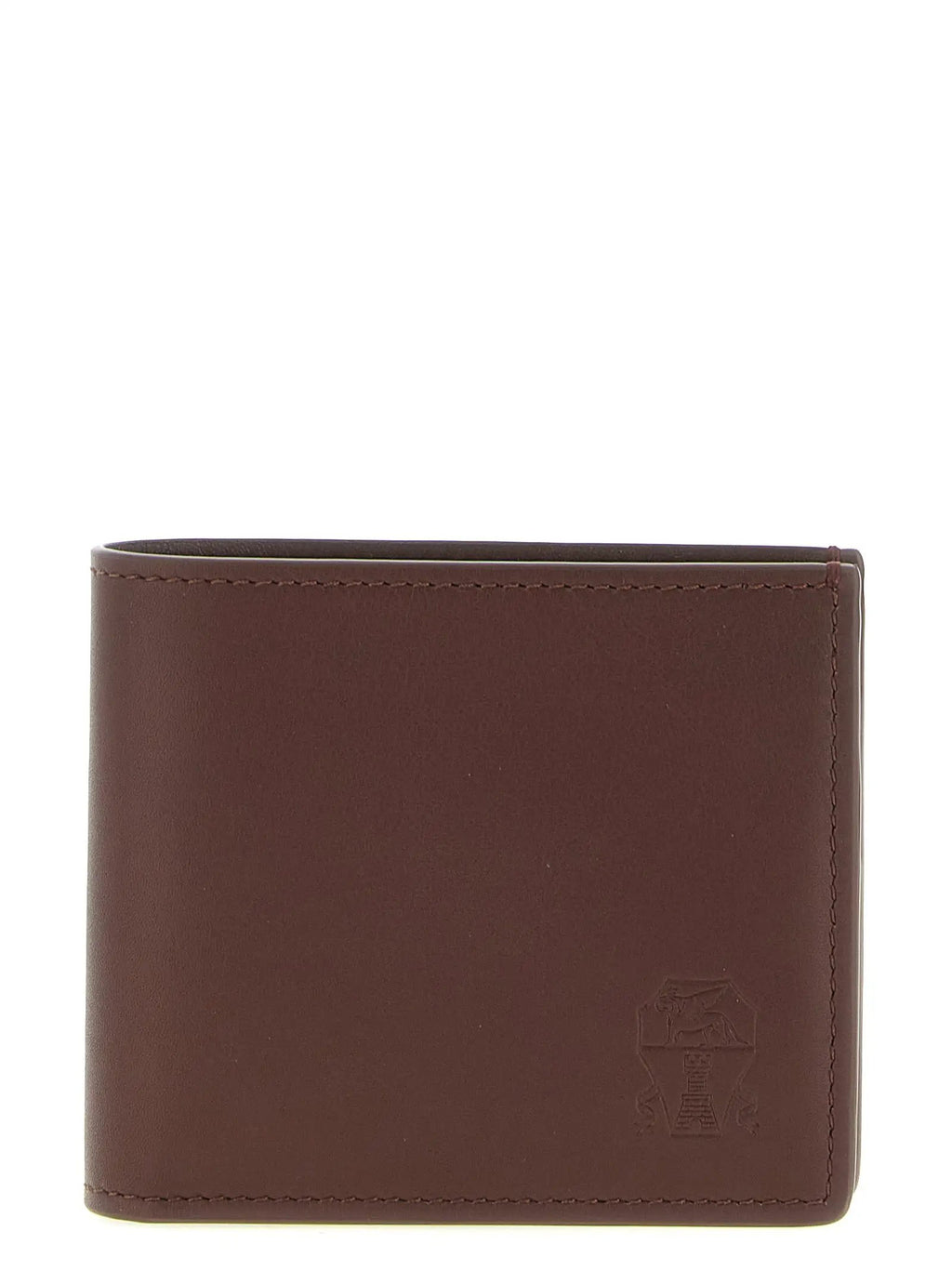 Brunello Cucinelli Brown Calfskin Leather Wallet