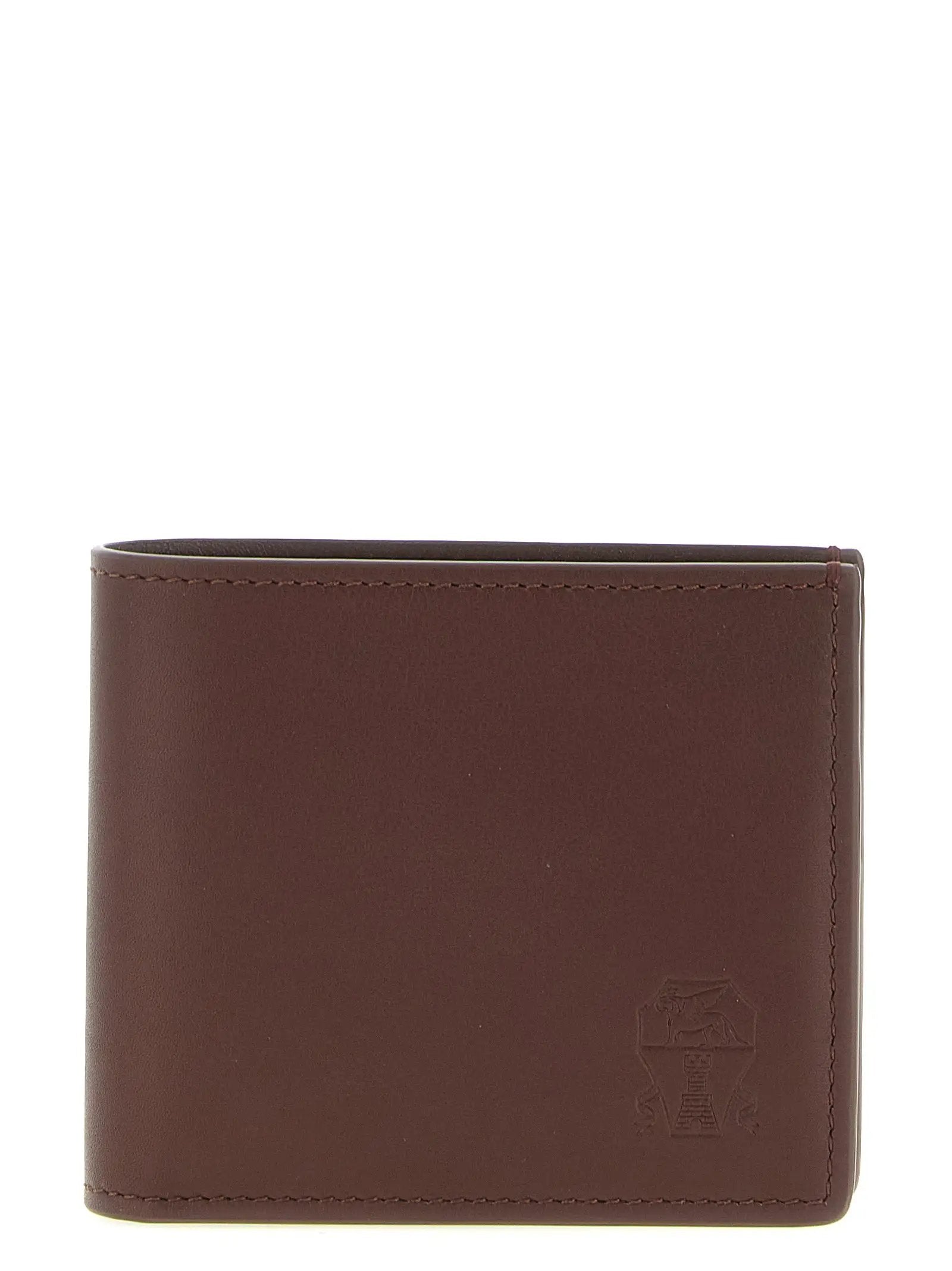 Brunello Cucinelli Brown Calfskin Leather Wallet