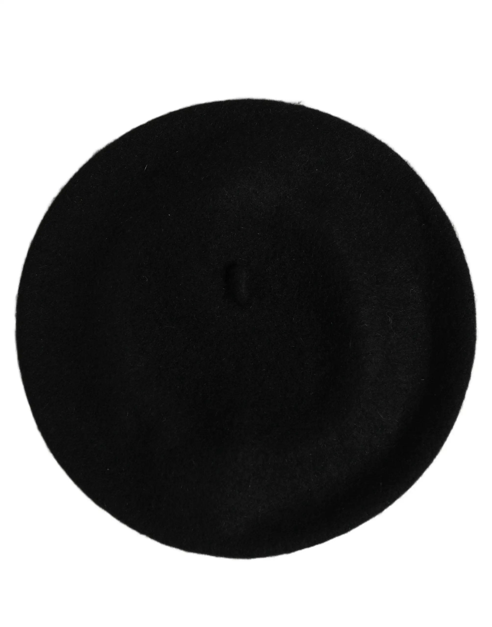 Dolce & Gabbana Black Wool French Style Beret Capello Hat