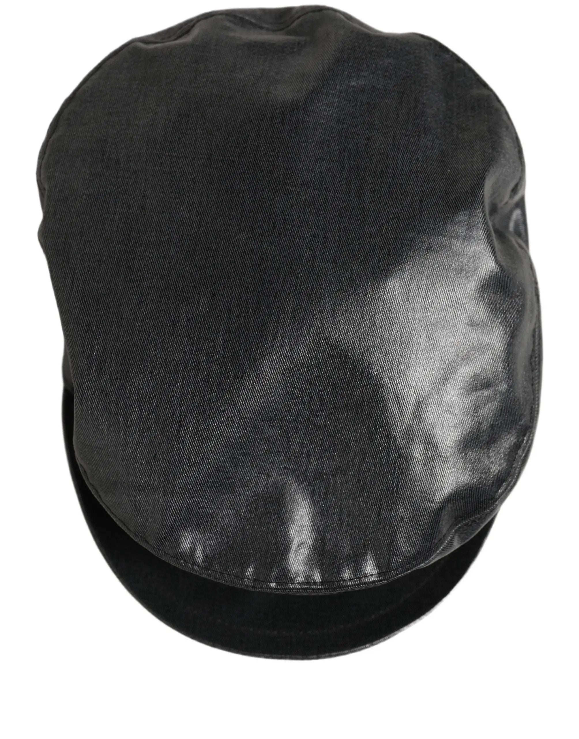 Dolce & Gabbana Black Cotton Gold DG Chain Baker Boy Capello Hat