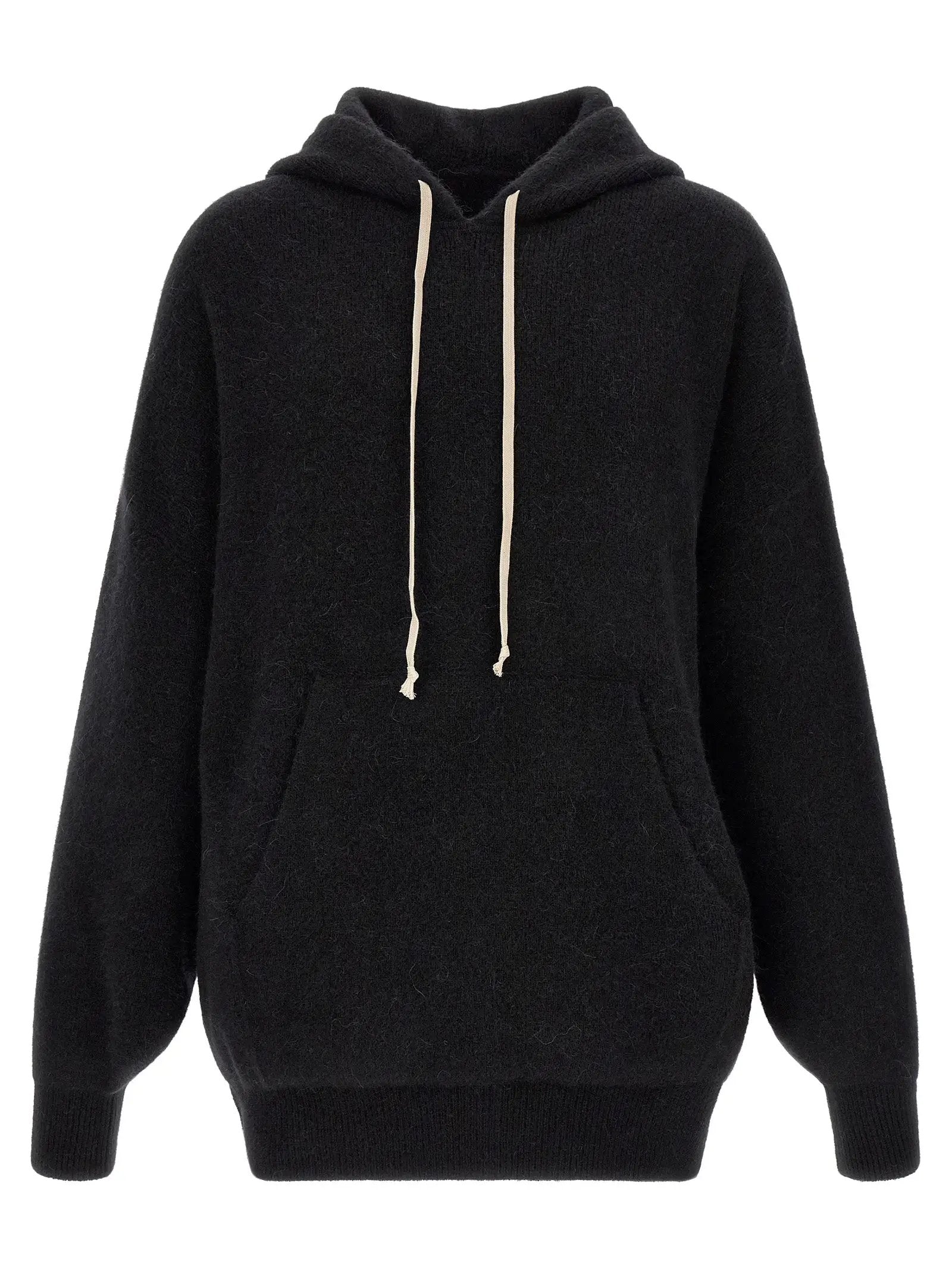 Rick Owens Black Marabou Sweatshirt