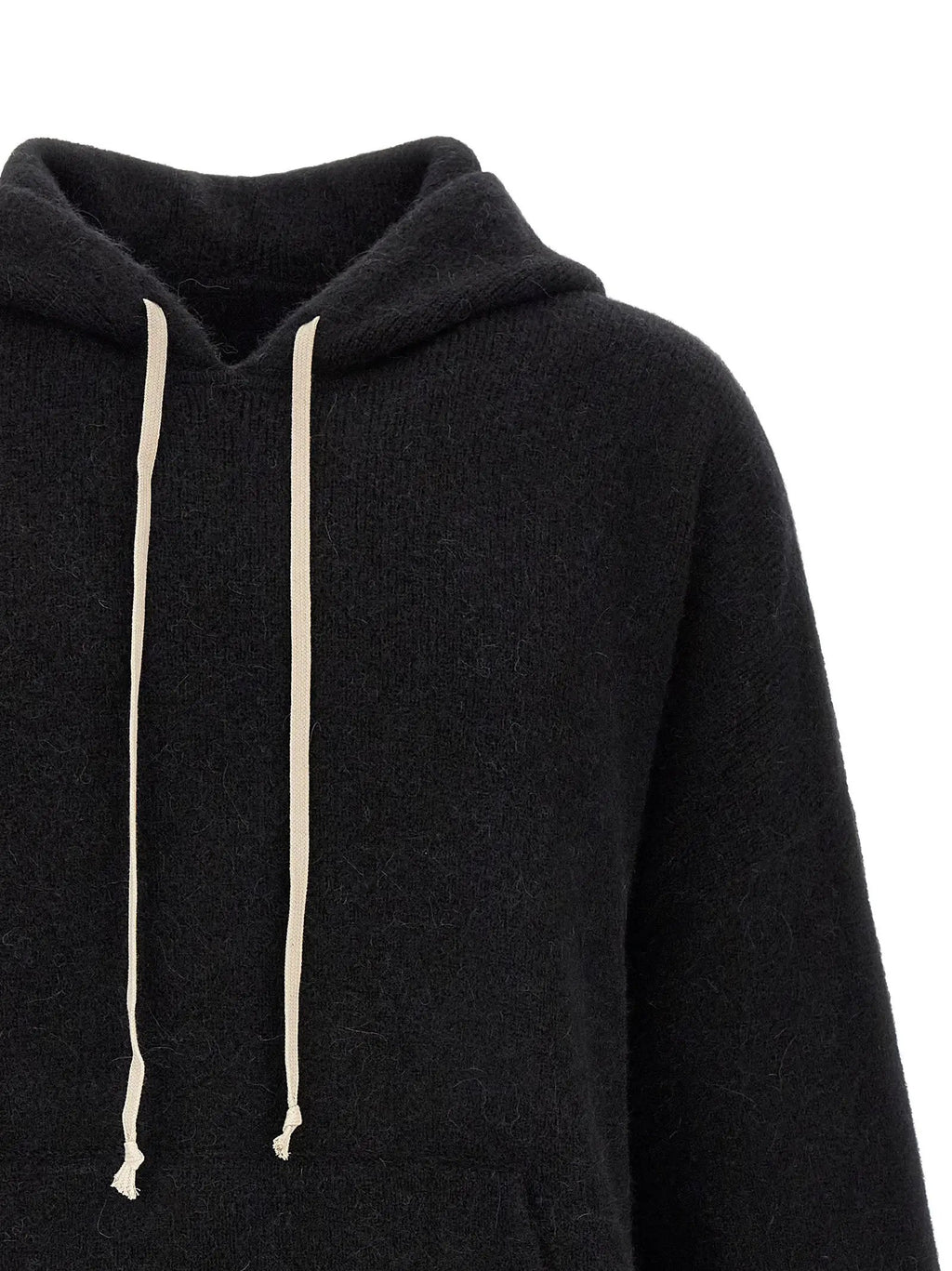 Rick Owens Black Marabou Sweatshirt