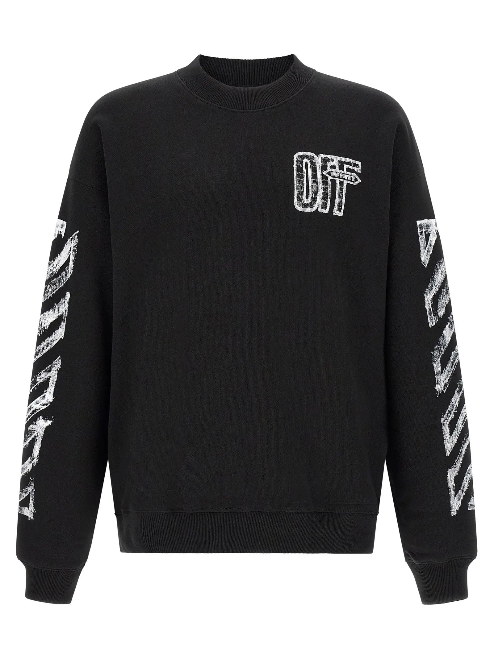 Off-White Black Cotton Sweatshirt