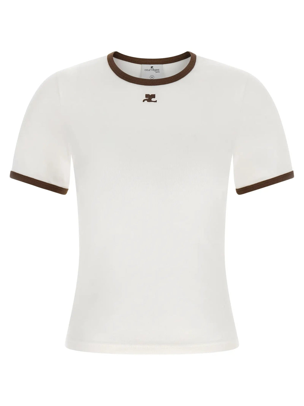 Courrèges Brown Cotton T-Shirt
