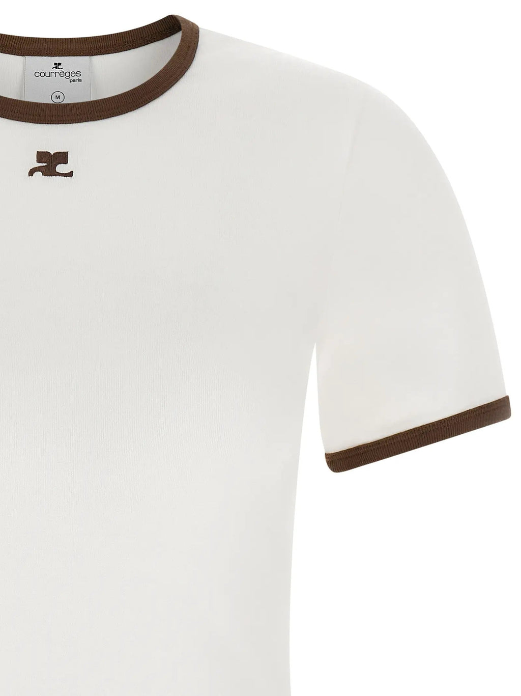 Courrèges Brown Cotton T-Shirt