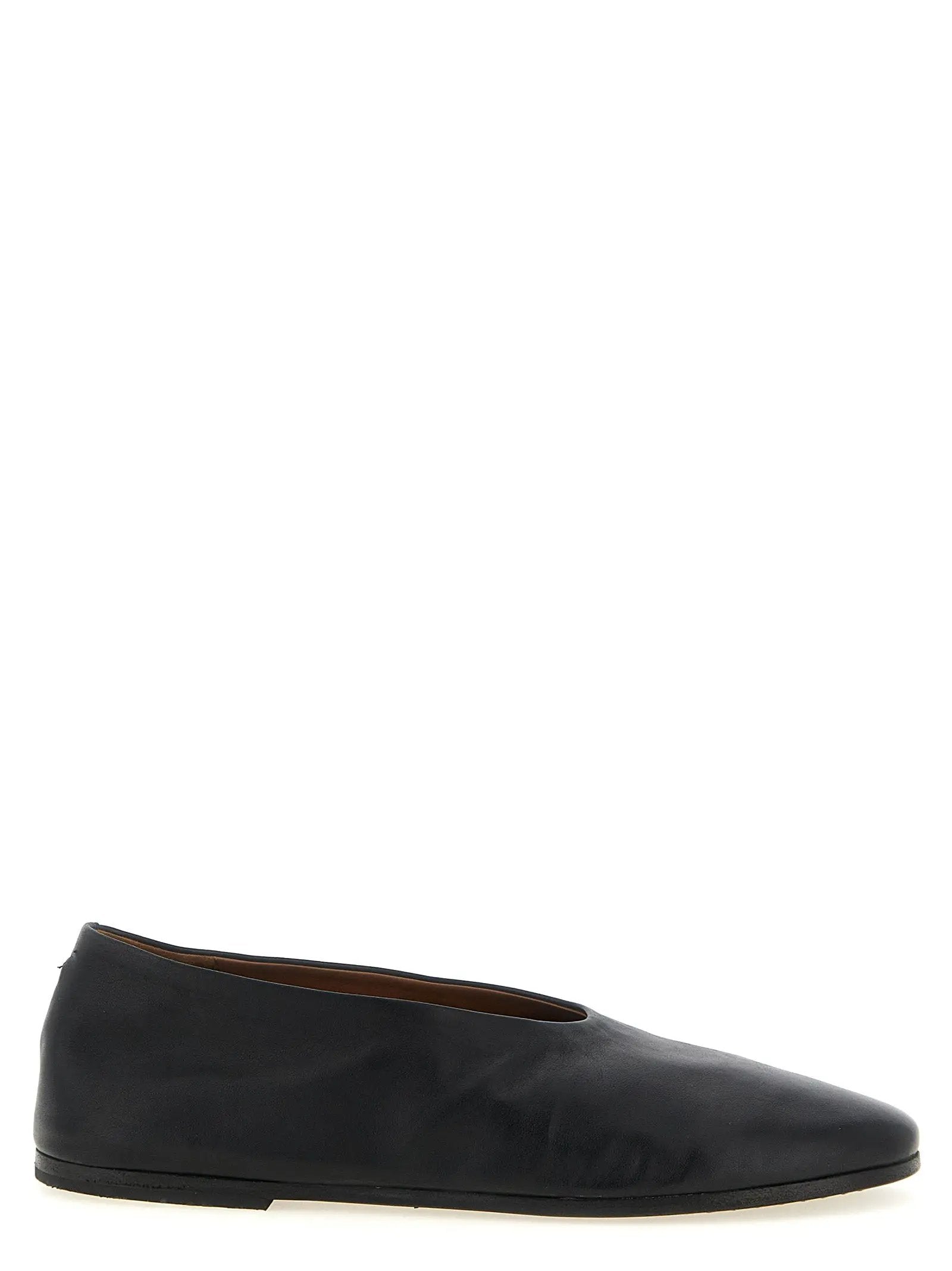 Marsell Black Calfskin Ballet Flats