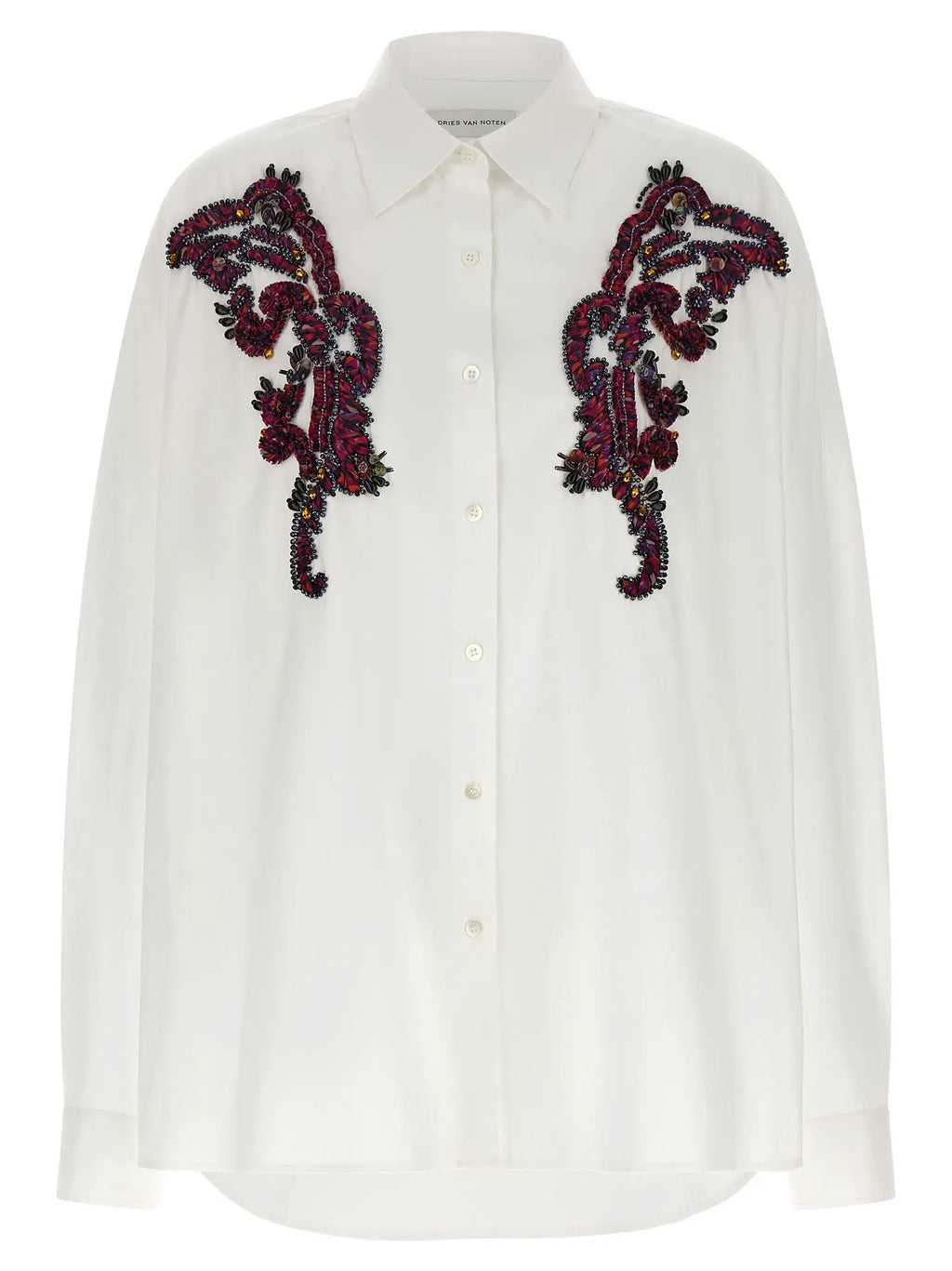 Dries Van Noten White Cotton Blouse