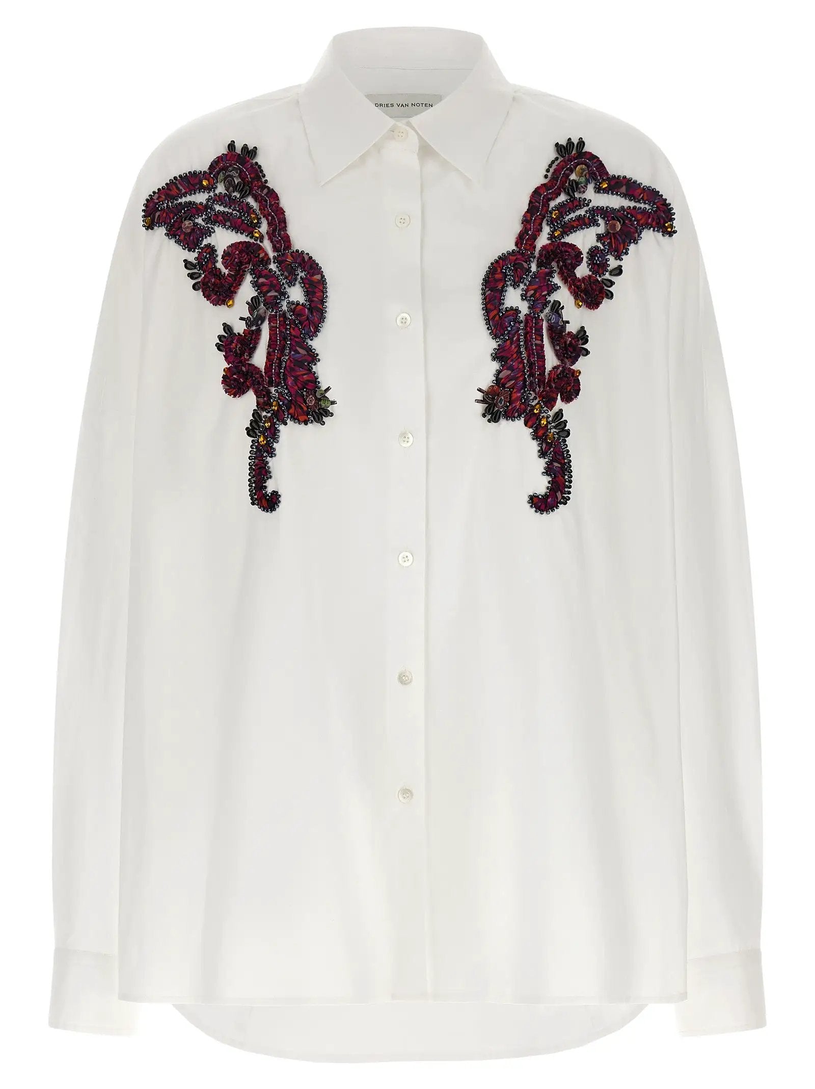 Dries Van Noten White Cotton Blouse