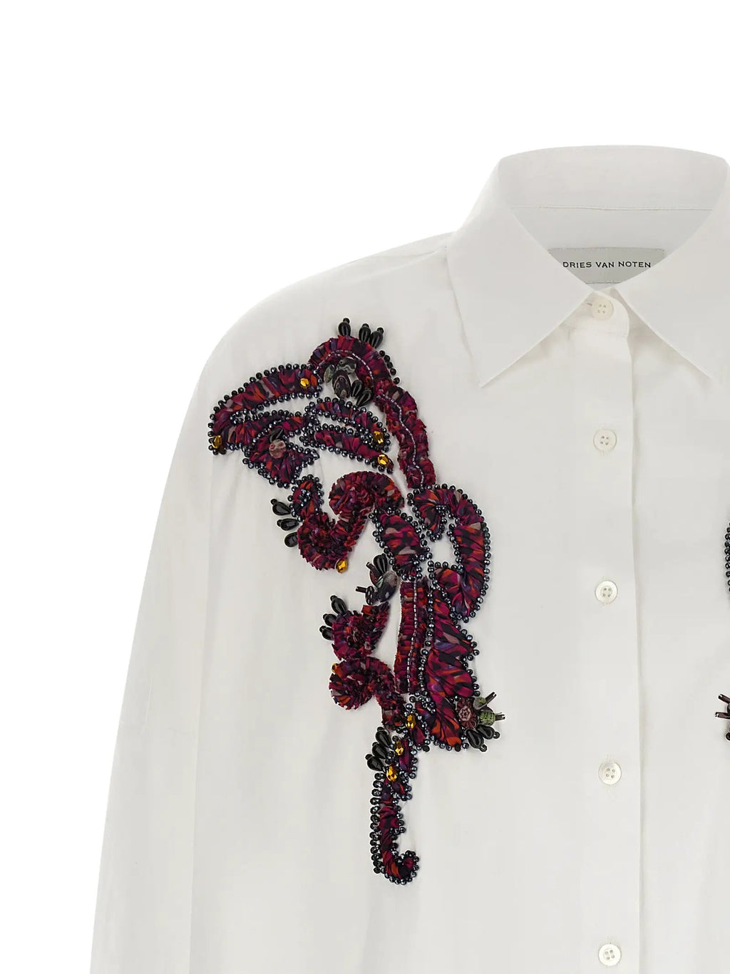 Dries Van Noten White Cotton Blouse