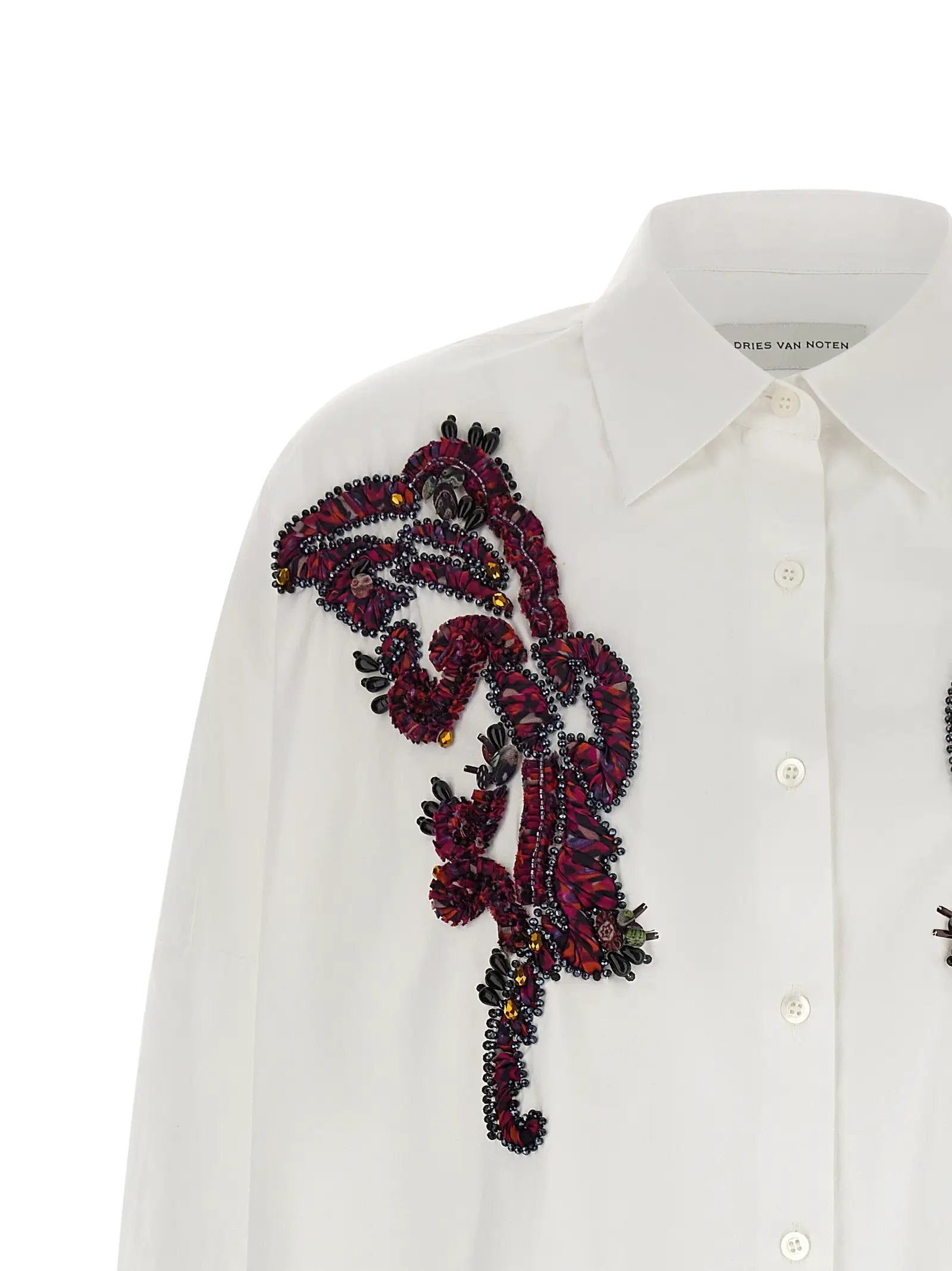 Dries Van Noten White Cotton Blouse