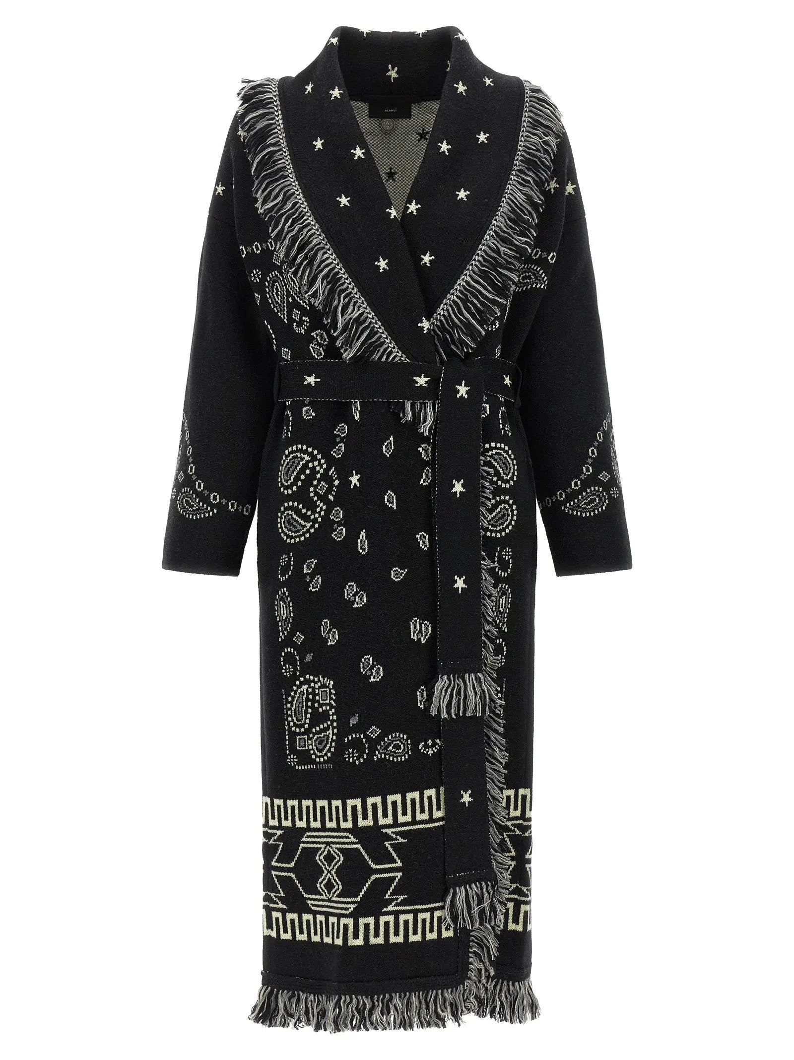 Alanui Black Virgin Wool Coat