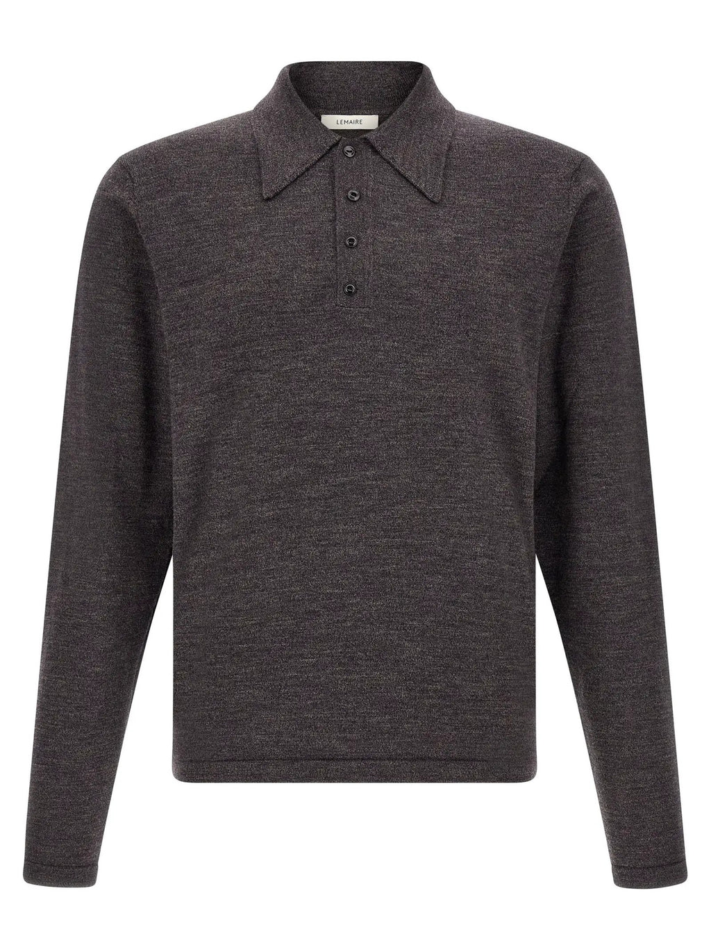 Lemaire Brown Wool Polo Shirt