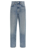 Agolde Blue Cotton Straight-Leg Jeans