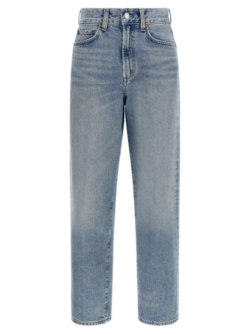 Agolde Agolde Blue Cotton Straight-Leg Jeans