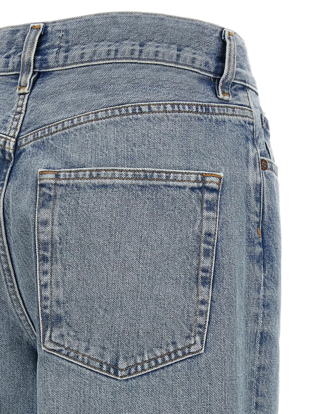 Agolde Blue Cotton Straight-Leg Jeans