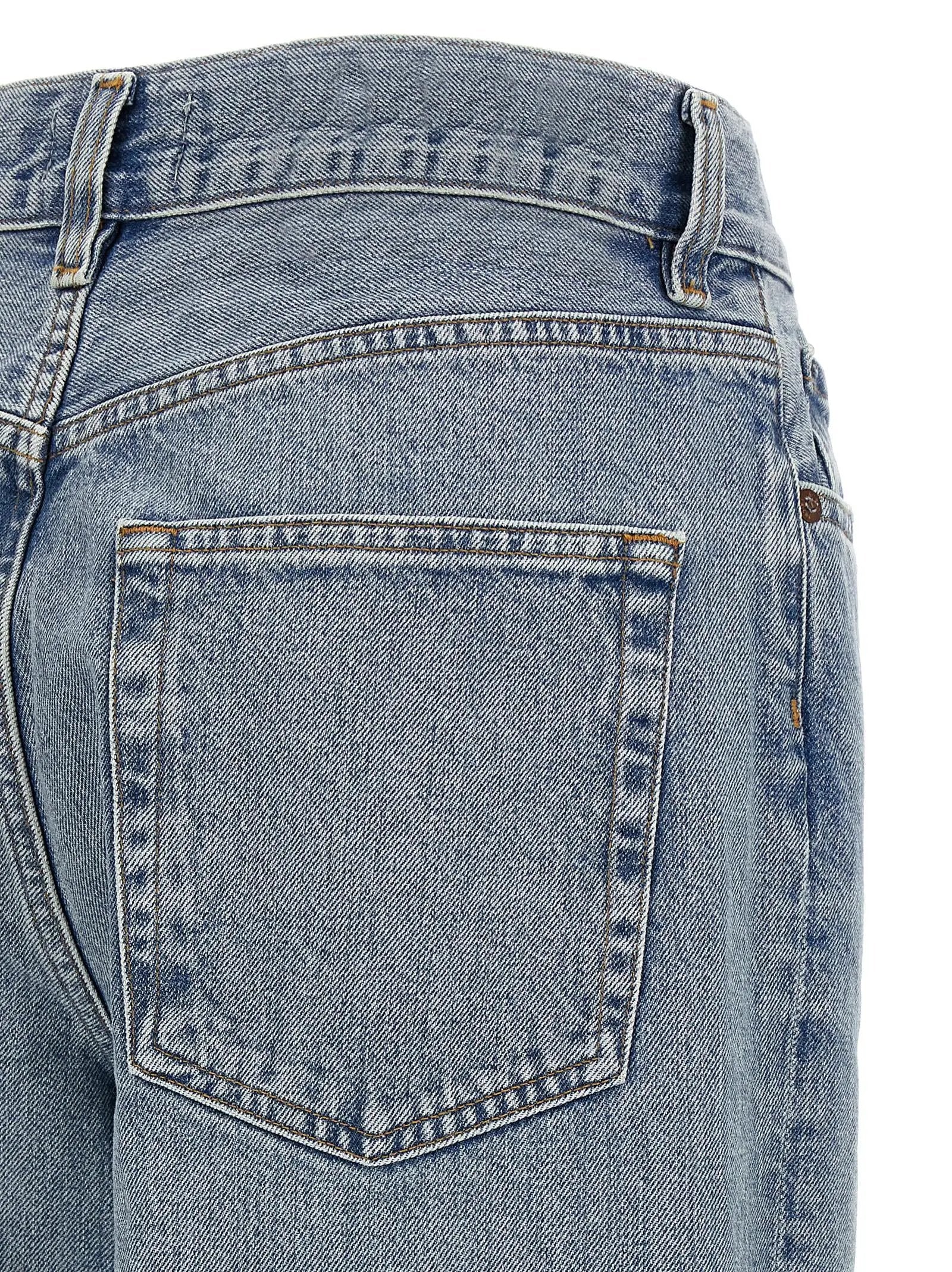 Agolde Blue Cotton Straight-Leg Jeans