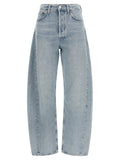 Agolde Blue Cotton High-Waisted Jean