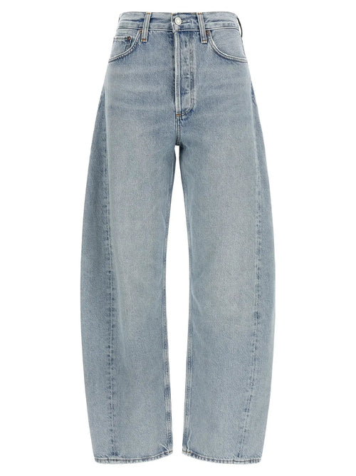 Agolde Agolde Blue Cotton High-Waisted Jean