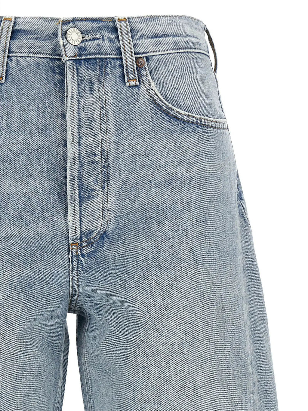 Agolde Blue Cotton High-Waisted Jean