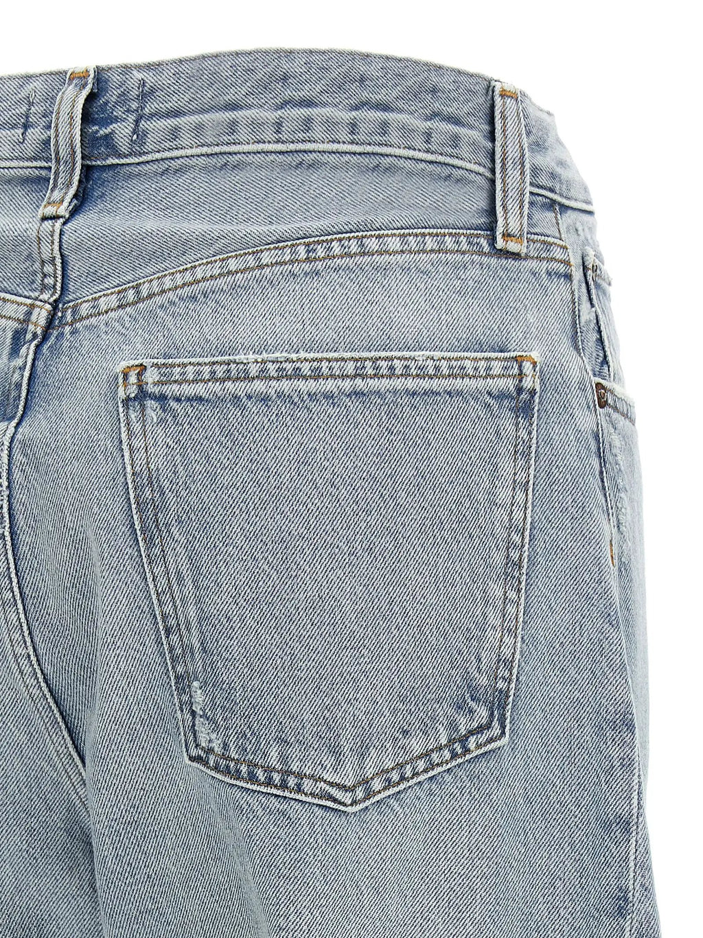 Agolde Blue Cotton High-Waisted Jean
