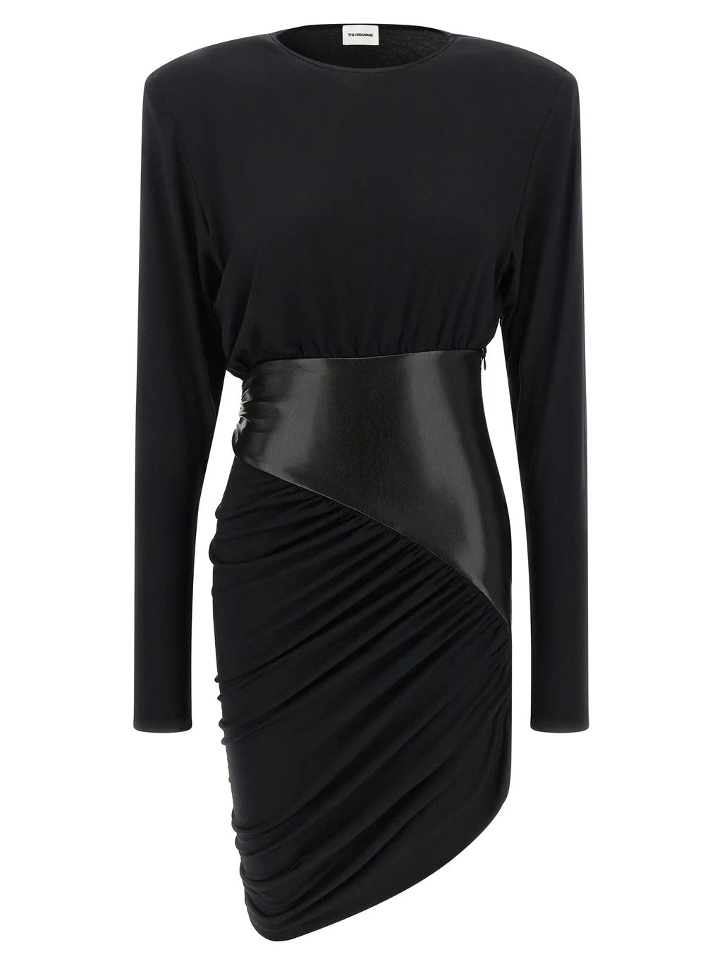The Andamane Black Viscose Short Dress