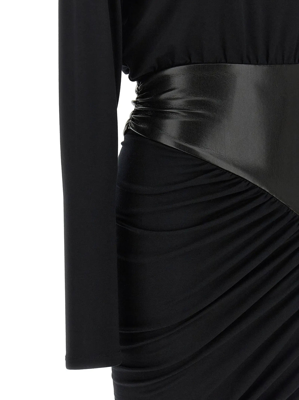 The Andamane Black Viscose Short Dress