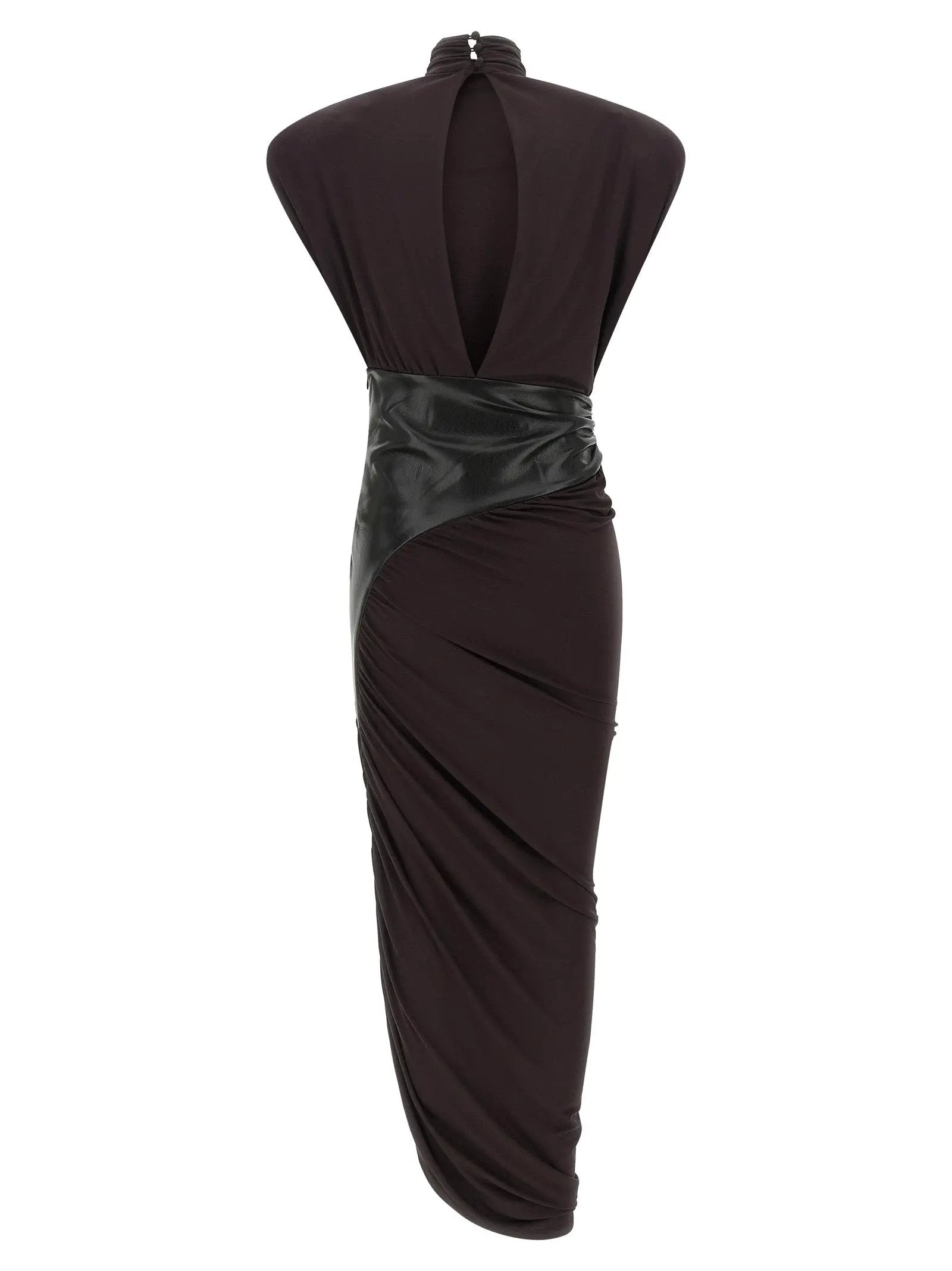 The Andamane Bordeaux Viscose Midi Dress