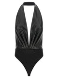 The Andamane Black Polyester Bodysuit