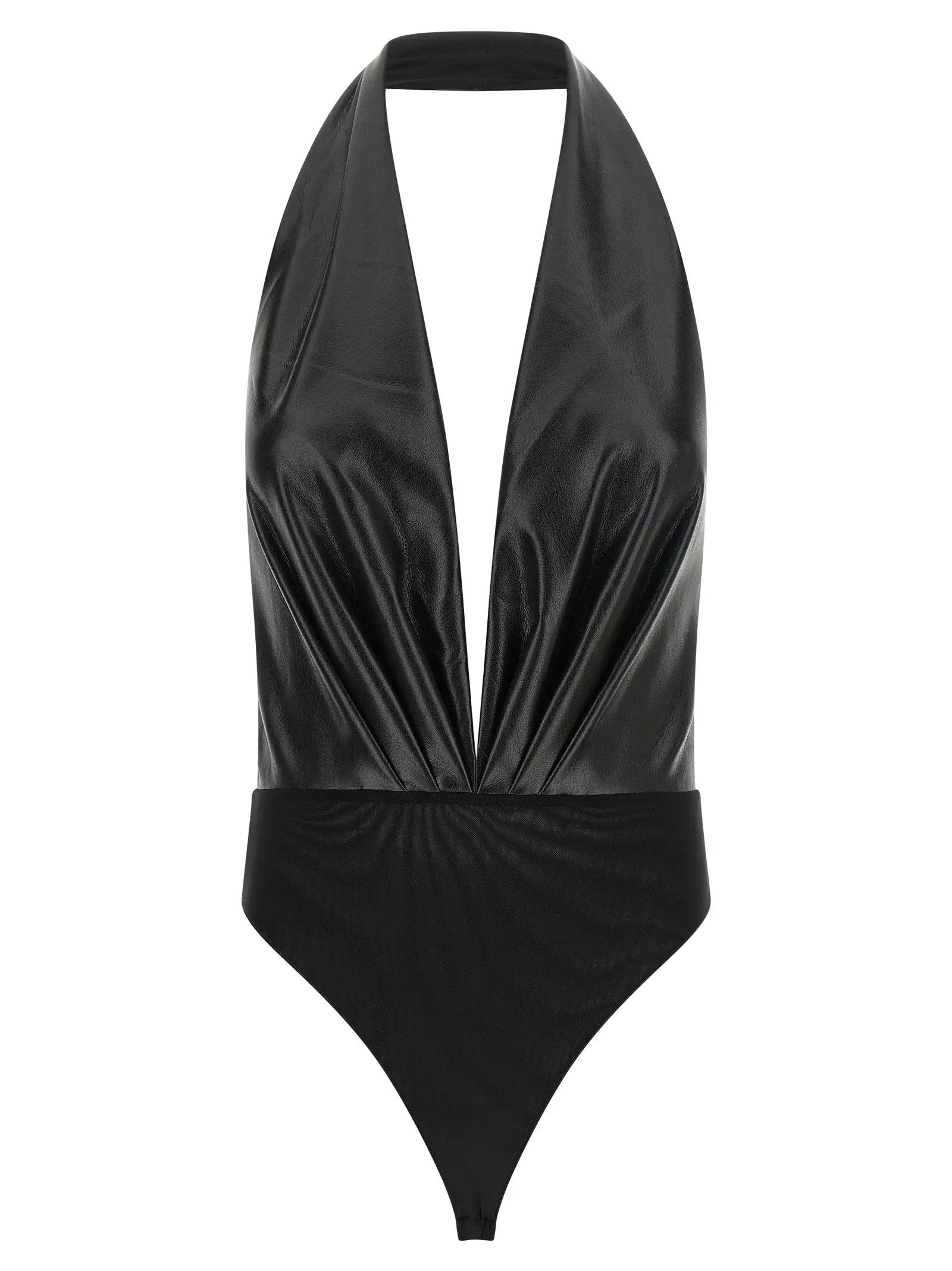 The Andamane Black Polyester Bodysuit