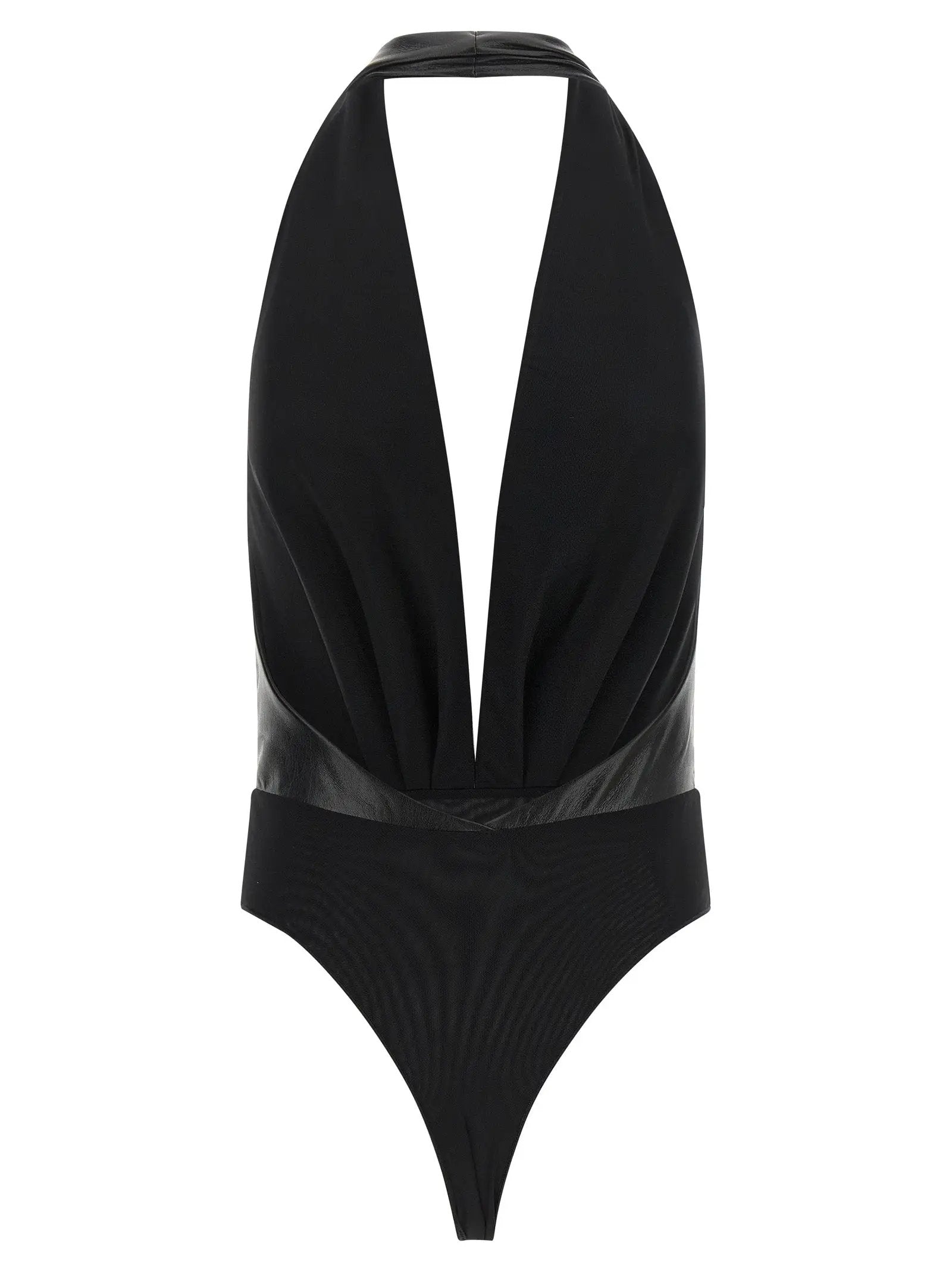 The Andamane Black Polyester Bodysuit