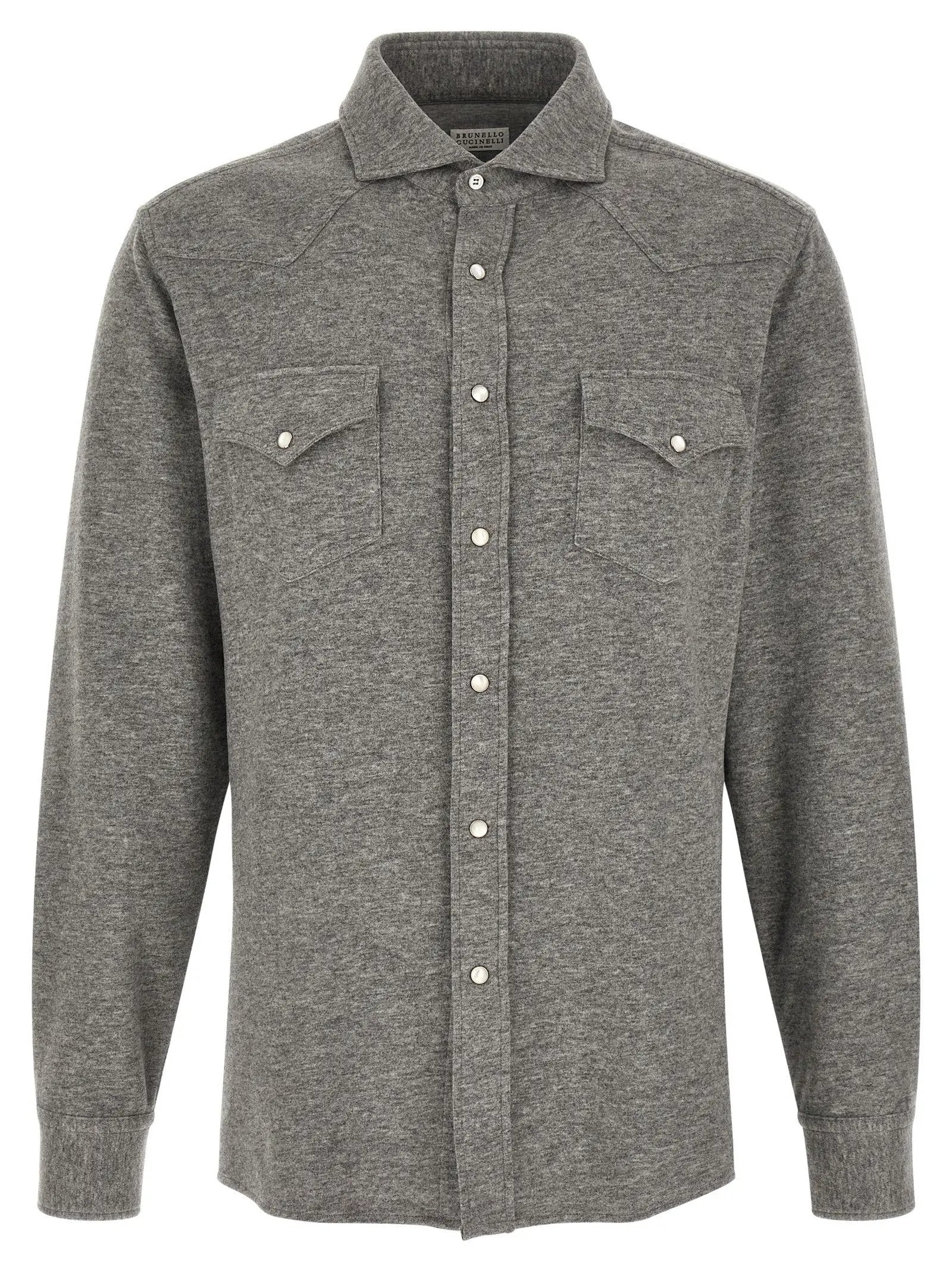 Brunello Cucinelli Gray Cashmere Blouse