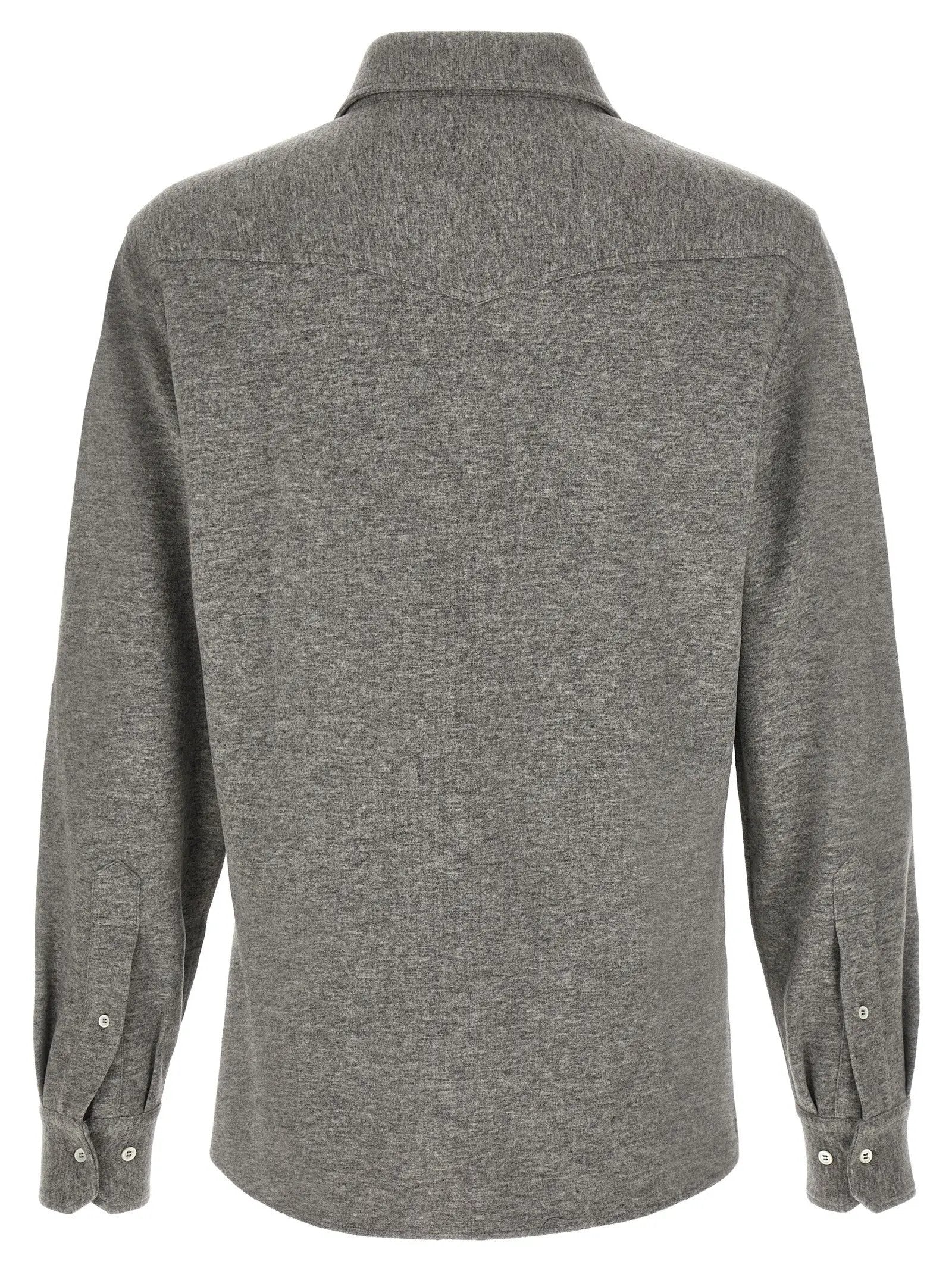 Brunello Cucinelli Gray Cashmere Blouse