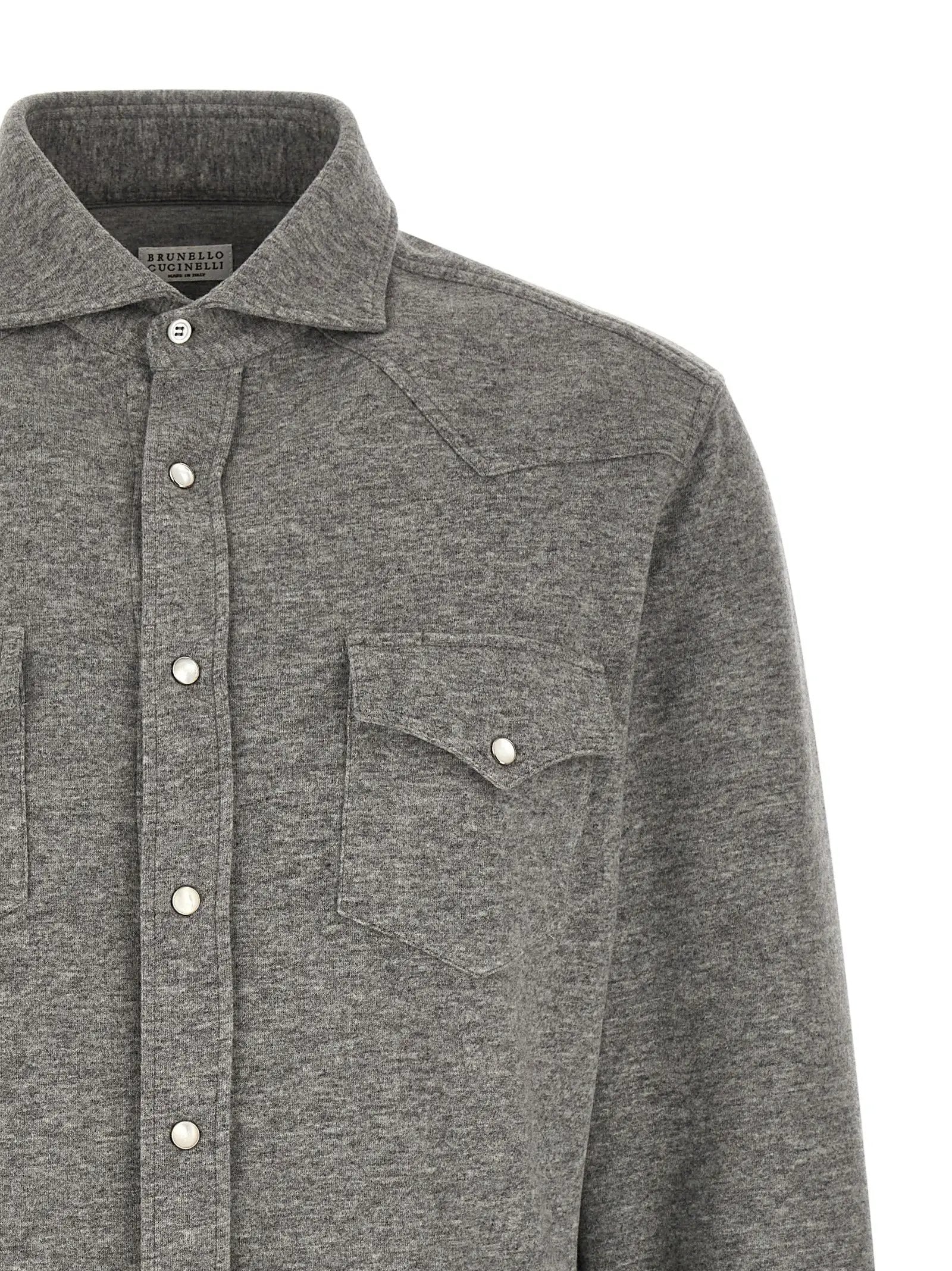 Brunello Cucinelli Gray Cashmere Blouse