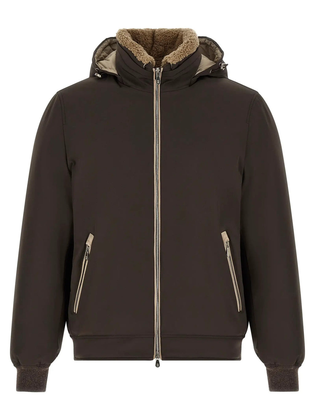 Brunello Cucinelli Brown Polyamide Full-Length Jacket