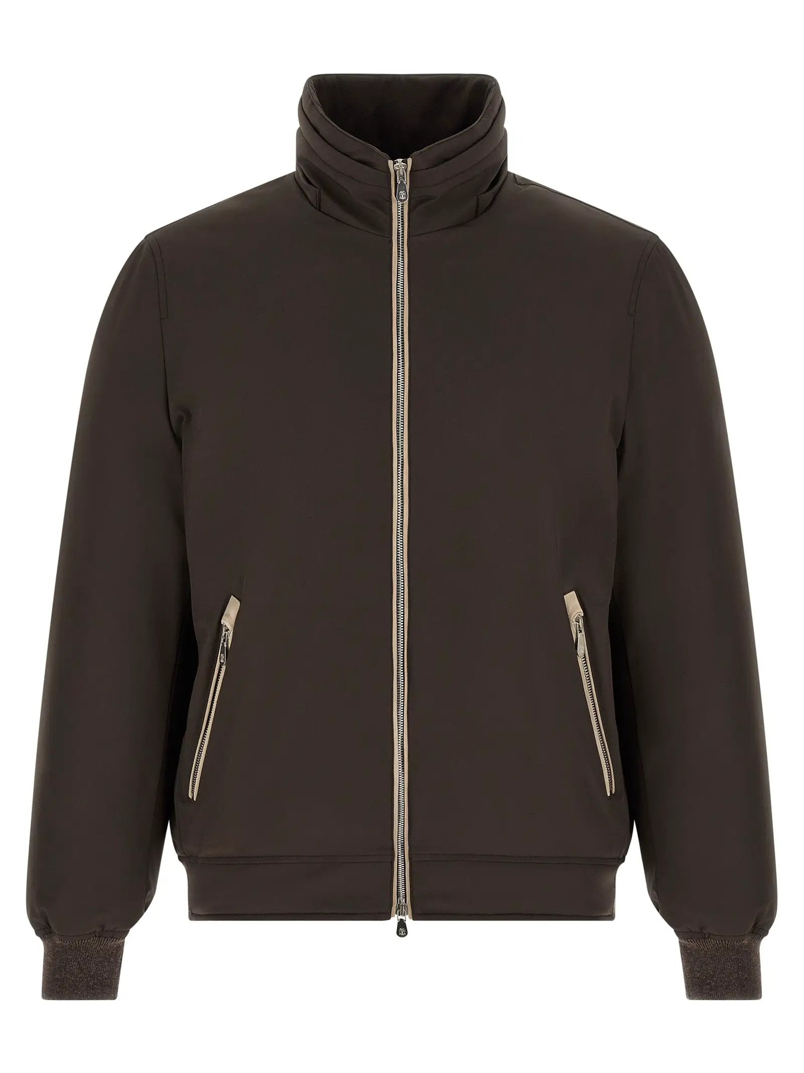 Brunello Cucinelli Brown Polyamide Full-Length Jacket