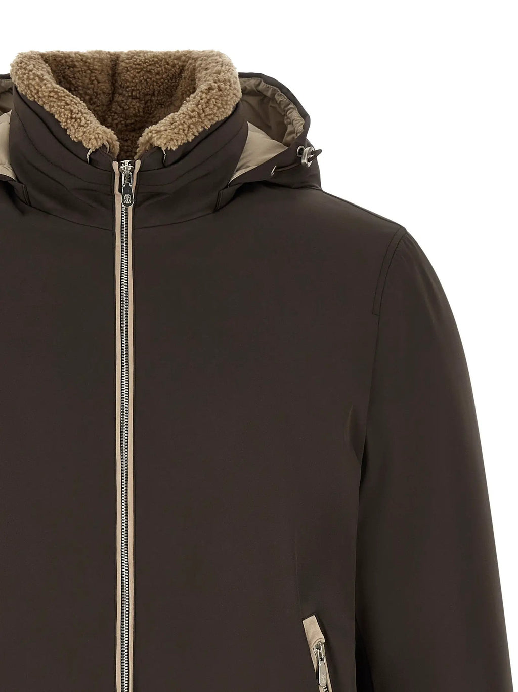 Brunello Cucinelli Brown Polyamide Full-Length Jacket